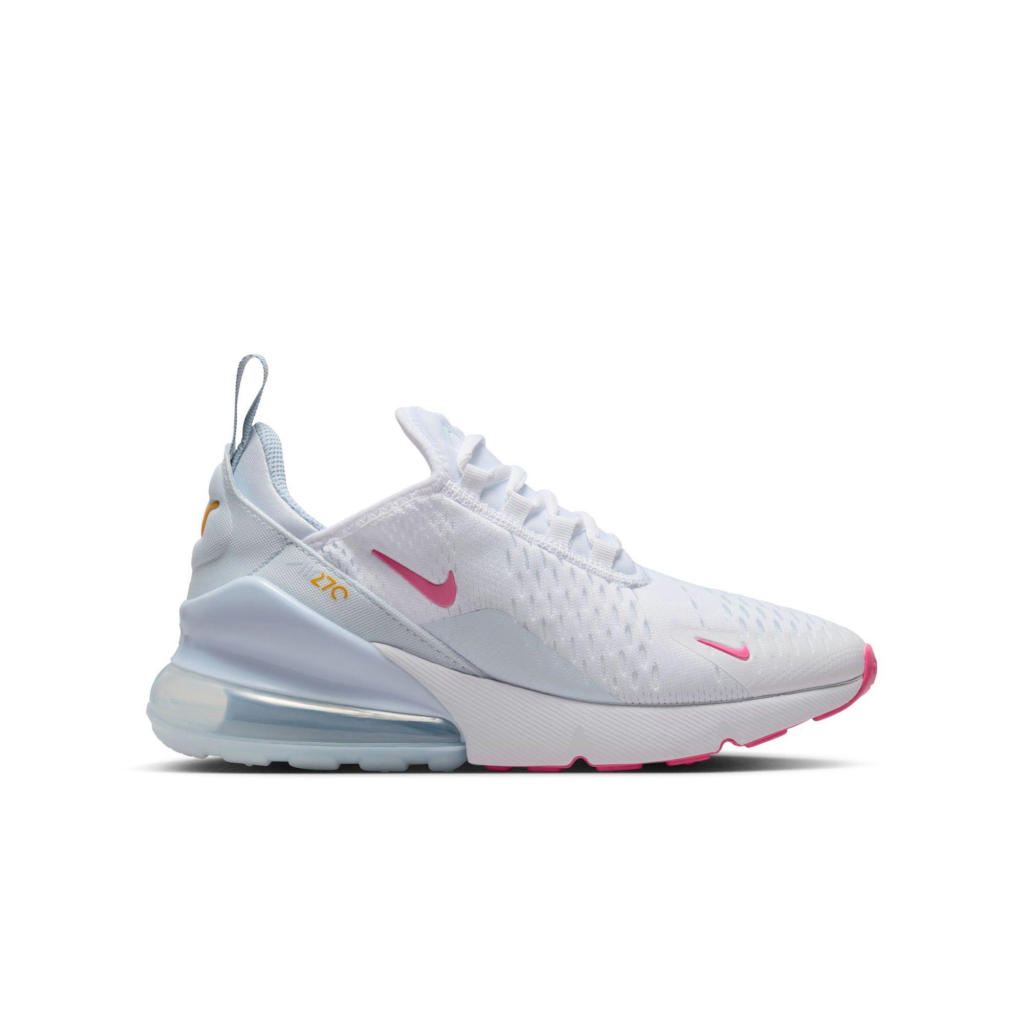 Nike Air Max 270 "White/Pinsickle/Blue Tint/Lt Armory Blue" Grade School Girls' Shoe - WHITE/BLUE Thumbnail View 1