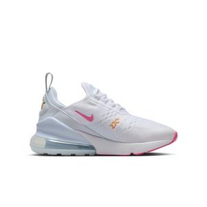 Nike Air Max 270 "White/Pinsickle/Blue Tint/Lt Armory Blue" Grade School Girls' Shoe