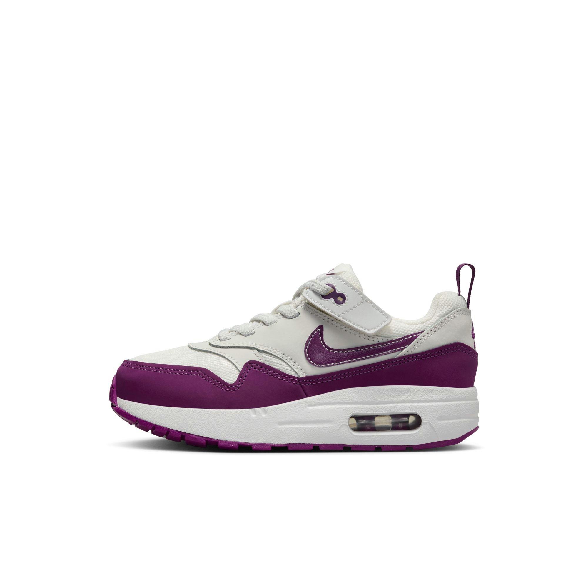 Nike Air Max 1 EasyOn Preschool Girls' Summit White/Viotech/White Shoe