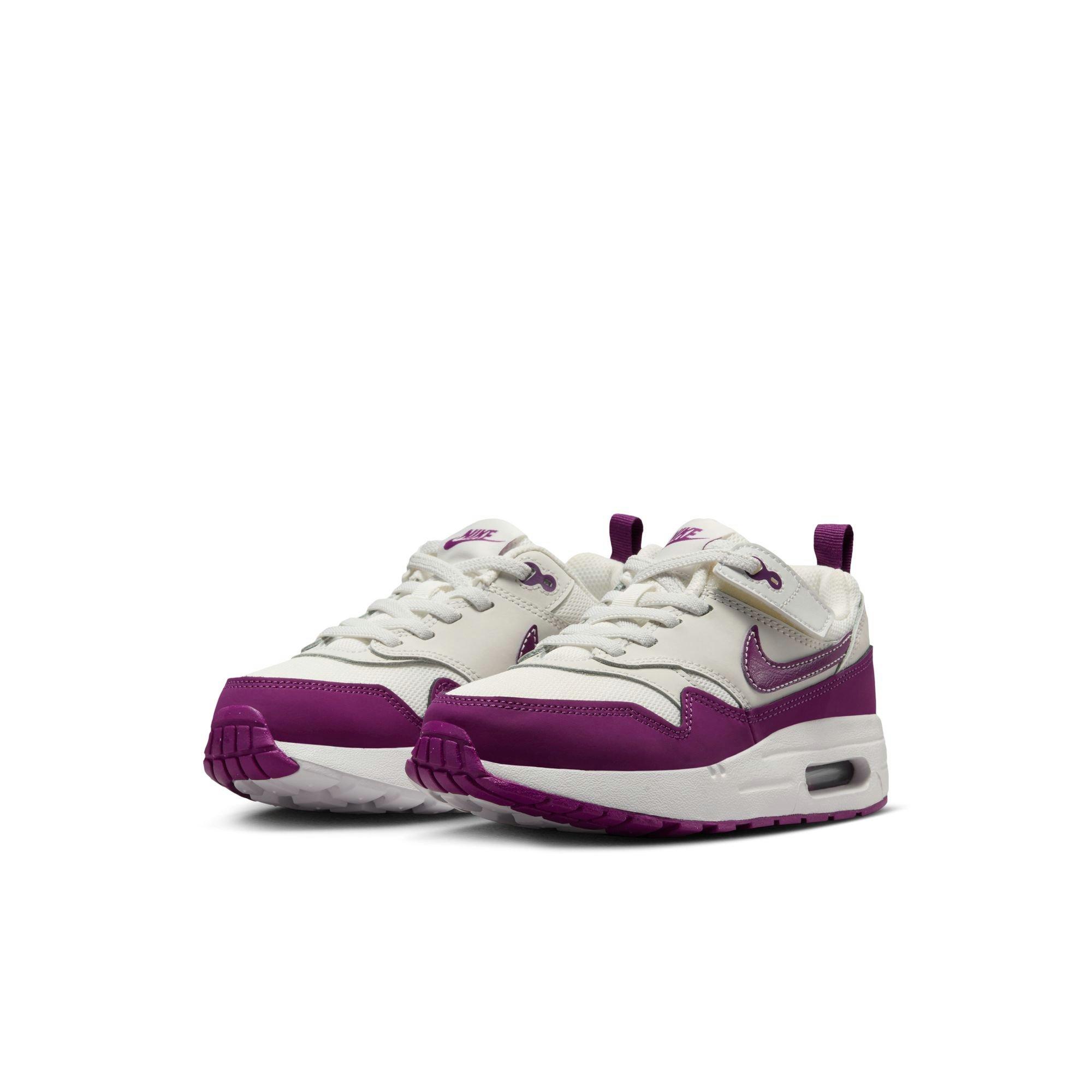 Nike Air Max 1 EasyOn Preschool Girls' Summit White/Viotech/White Shoe