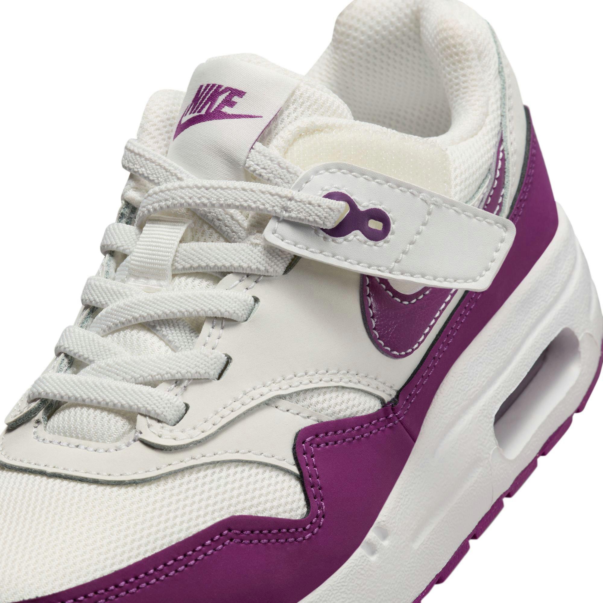 Nike Air Max 1 EasyOn Preschool Girls' Summit White/Viotech/White Shoe