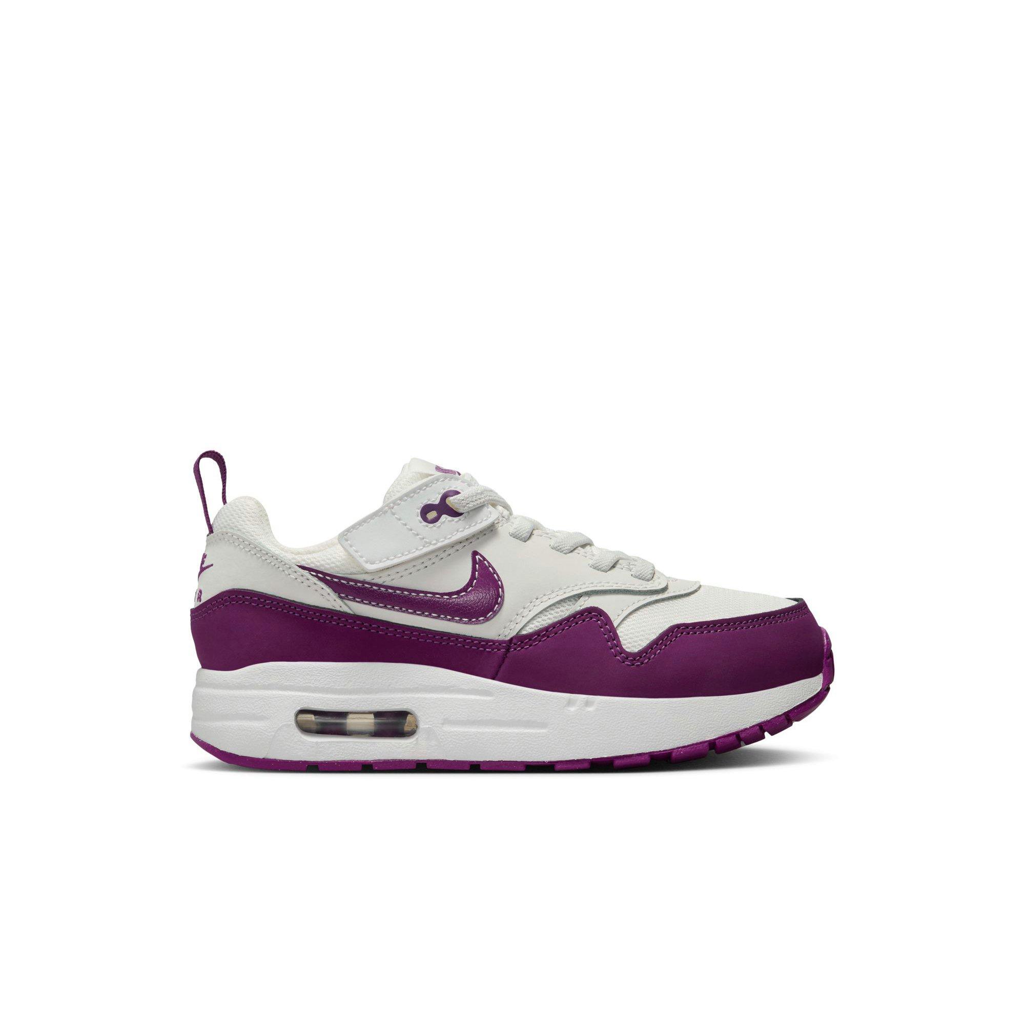 Nike Air Max 1 EasyOn Preschool Girls' Summit White/Viotech/White Shoe