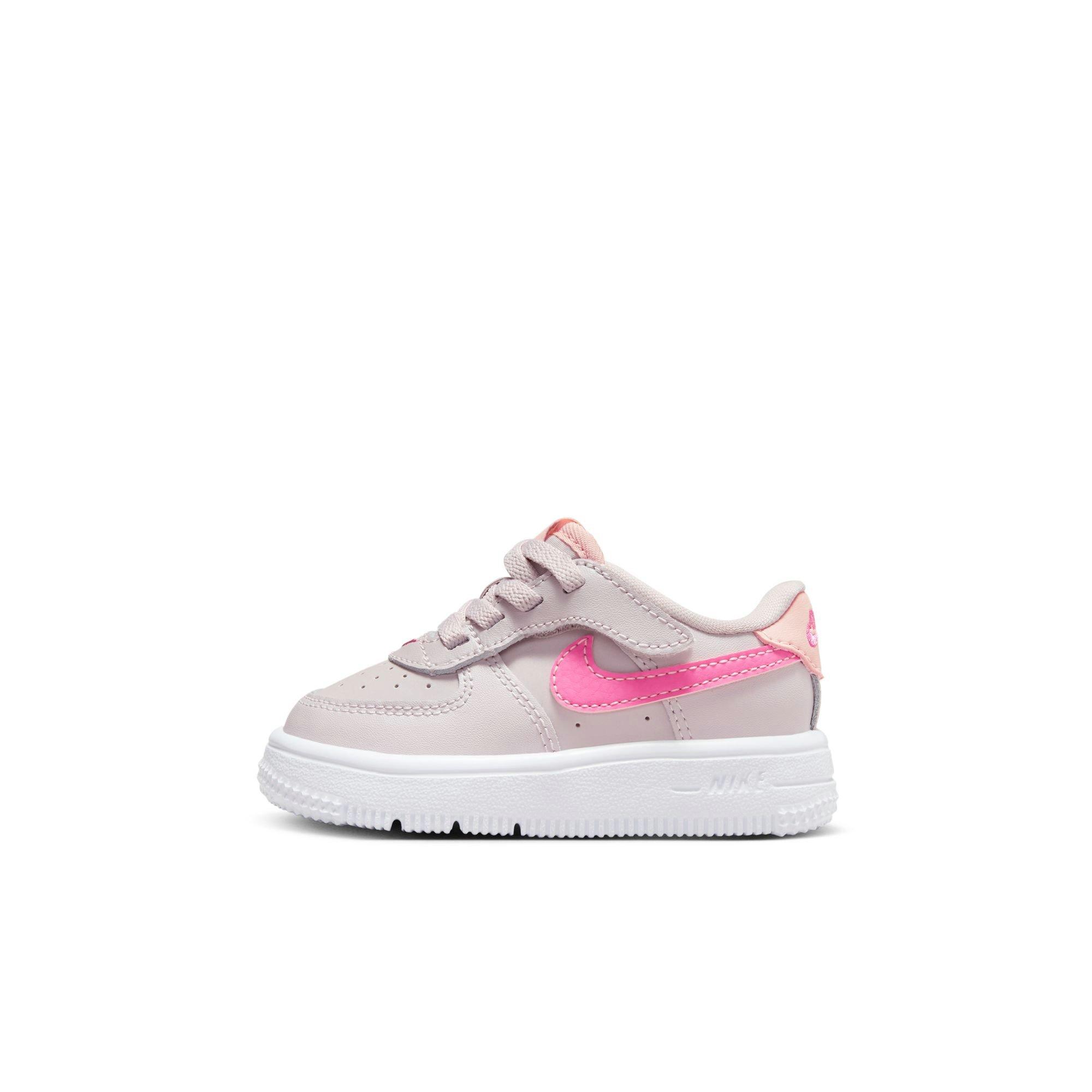 Nike Air Force 1 Low EasyOn Toddler Girls' Platinum Violet/Pinksicle/Arctic Orange Shoe