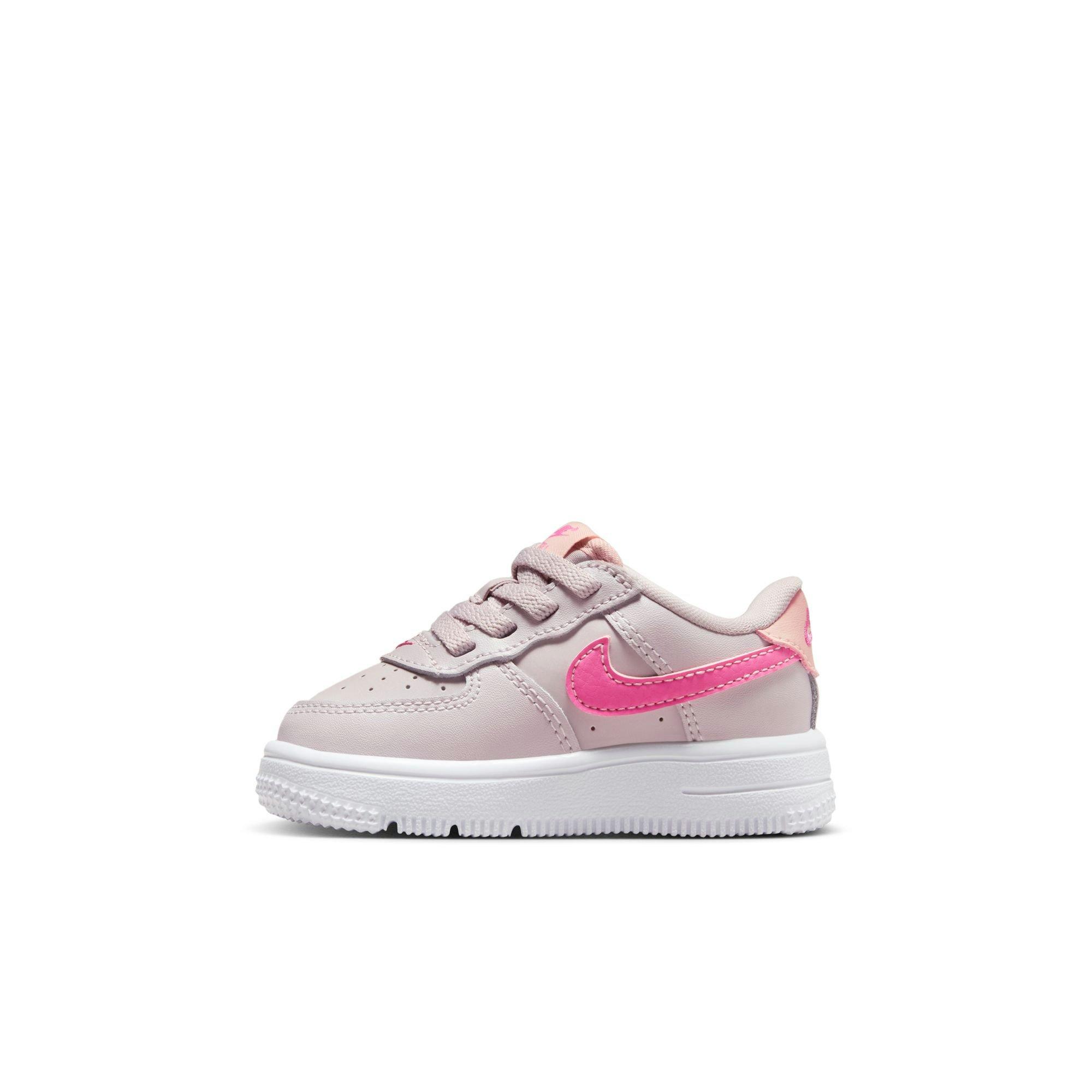 Nike Air Force 1 Low EasyOn Toddler Girls' Platinum Violet/Pinksicle/Arctic Orange Shoe