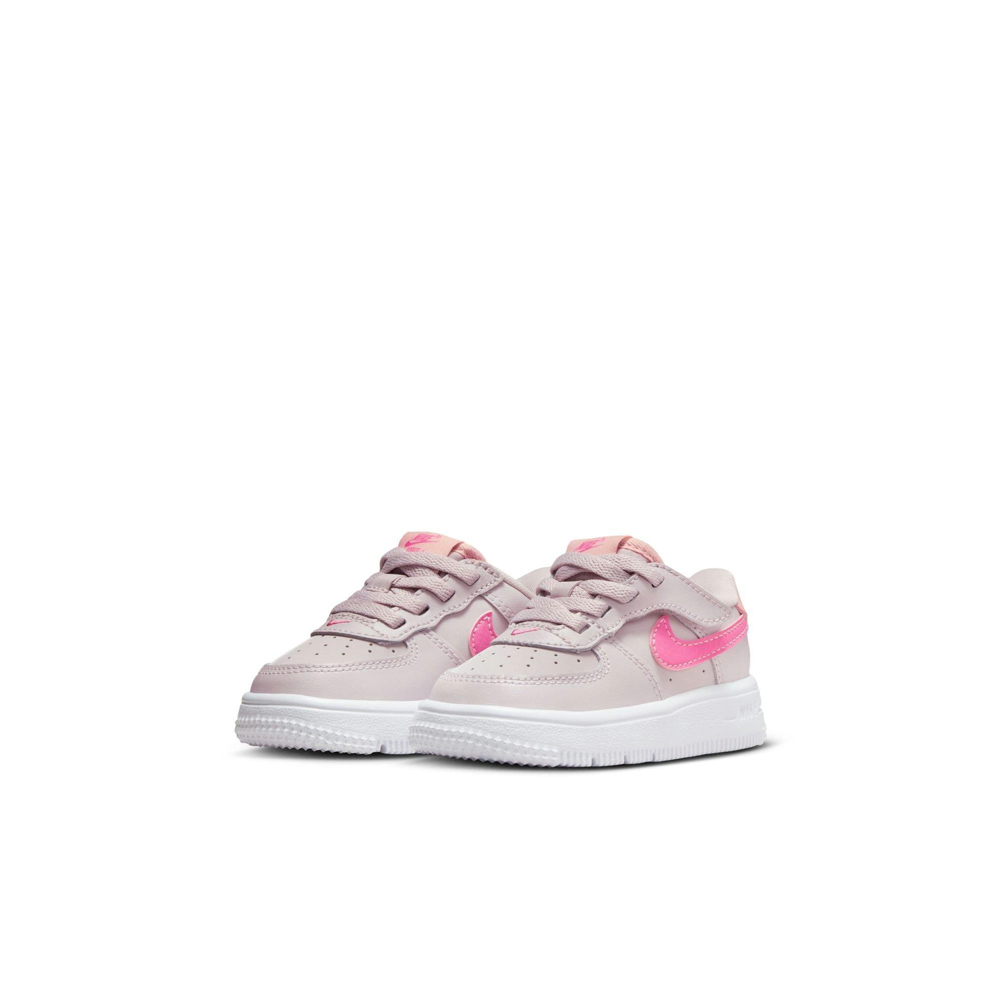 Nike Air Force 1 Low EasyOn Toddler Girls' Platinum Violet/Pinksicle/Arctic Orange Shoe