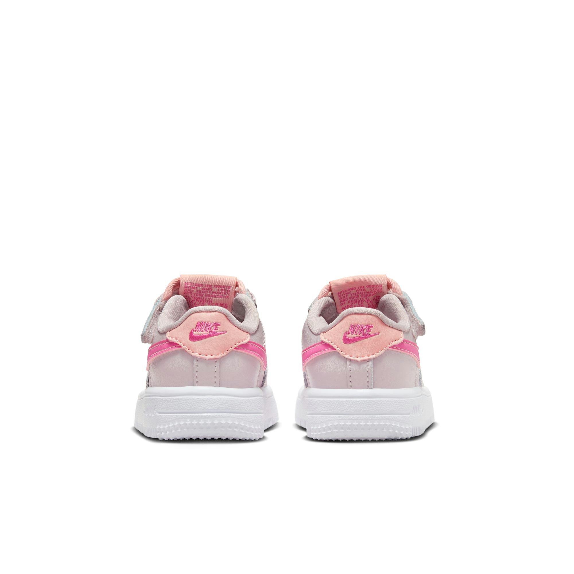 Nike Air Force 1 Low EasyOn Toddler Girls' Platinum Violet/Pinksicle/Arctic Orange Shoe