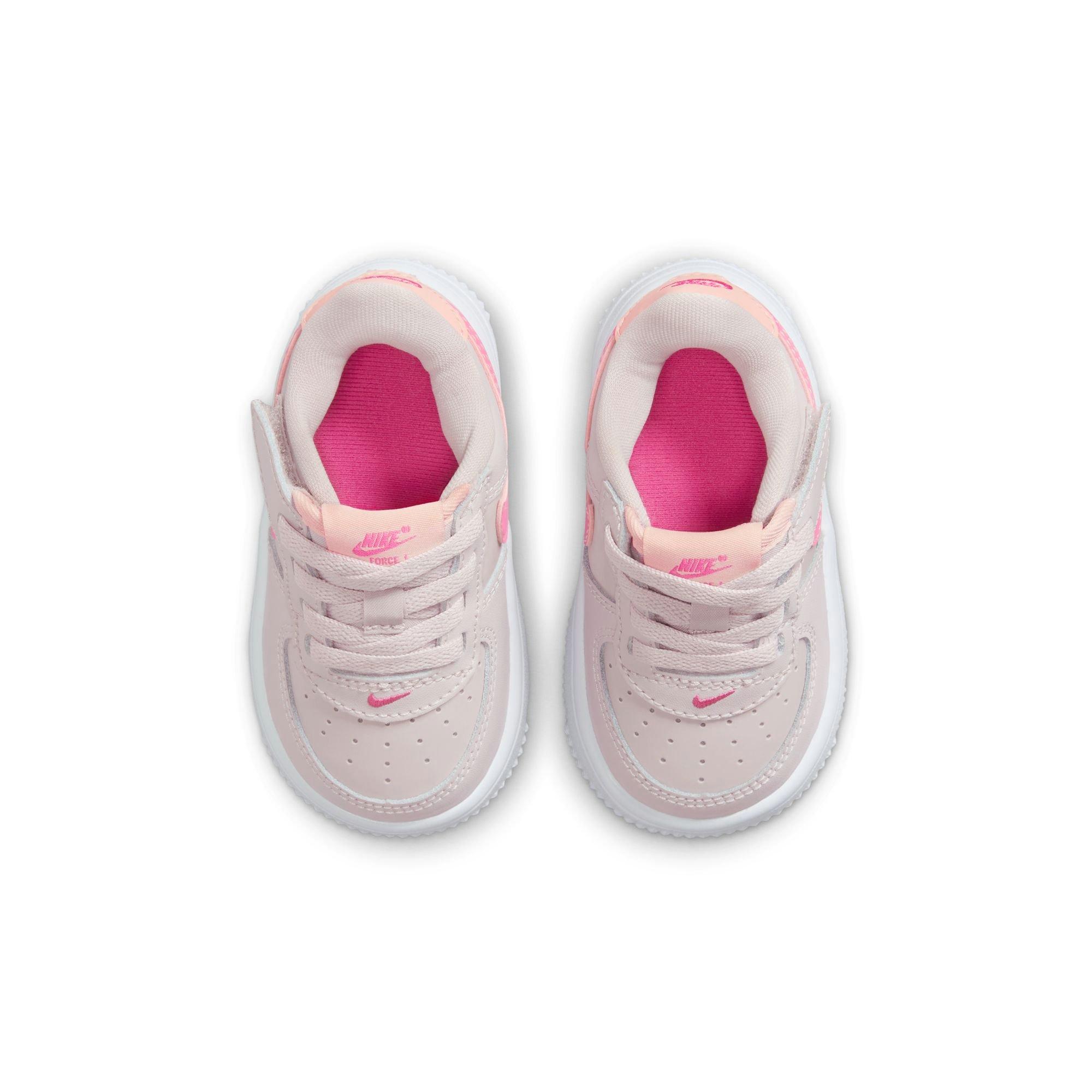 Nike Air Force 1 Low EasyOn Toddler Girls' Platinum Violet/Pinksicle/Arctic Orange Shoe