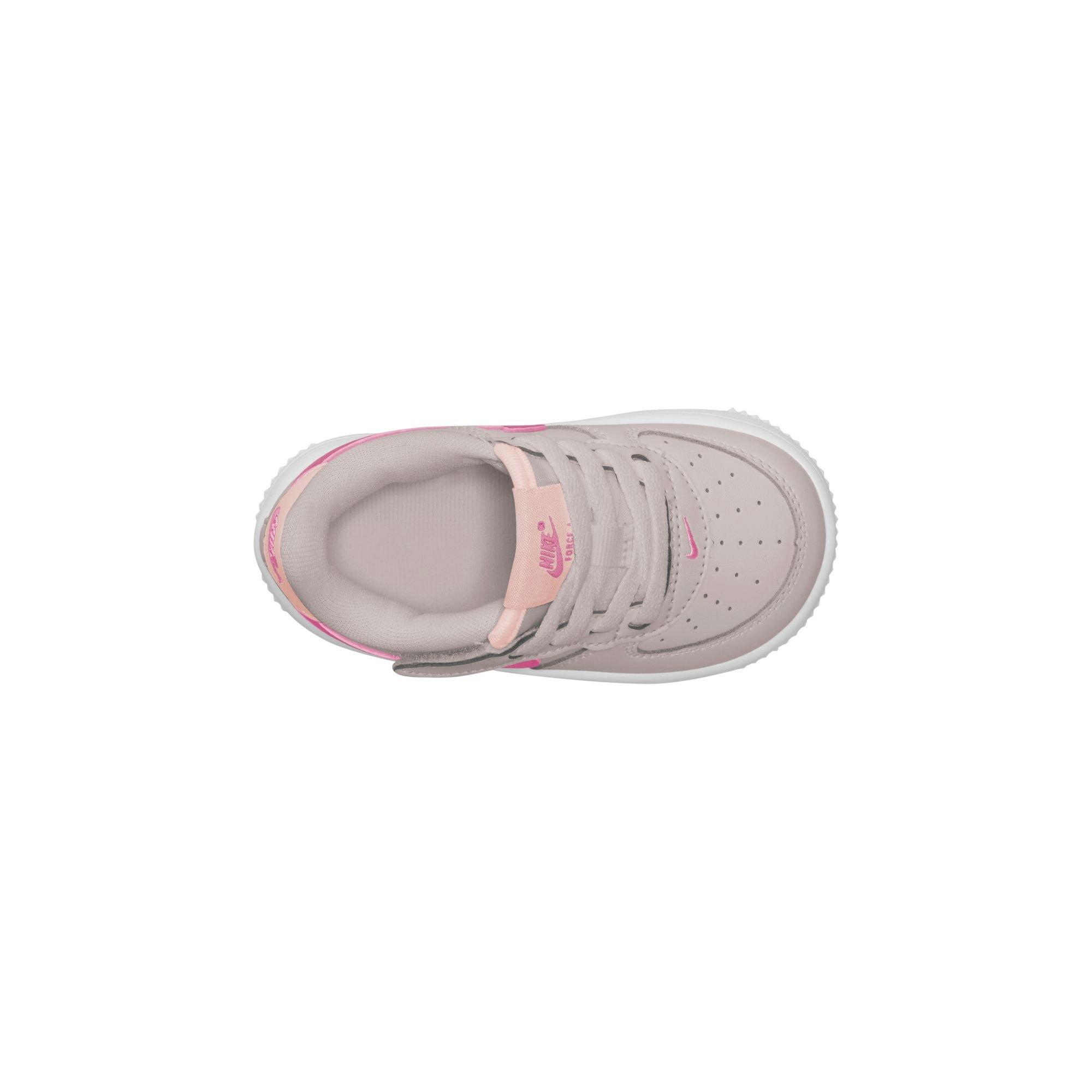 Nike Air Force 1 Low EasyOn Toddler Girls' Platinum Violet/Pinksicle/Arctic Orange Shoe