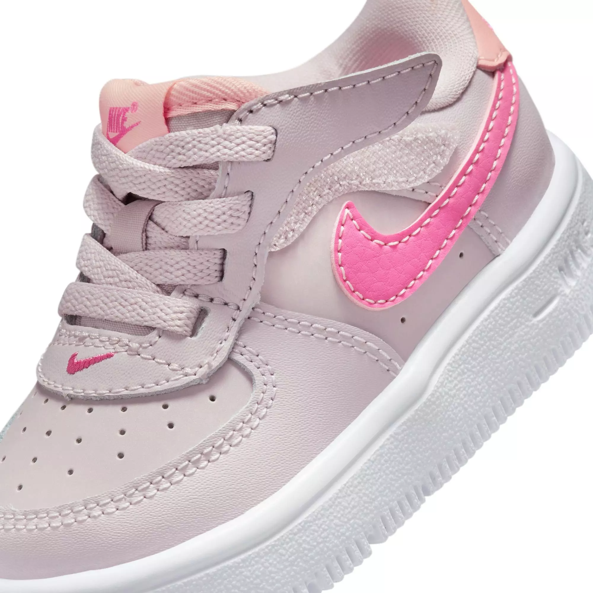 Nike Air Force 1 Low EasyOn "Platinum Violet/Pinksicle/Arctic Orange" Toddler Girls' Shoe - WHITE/PURPLE