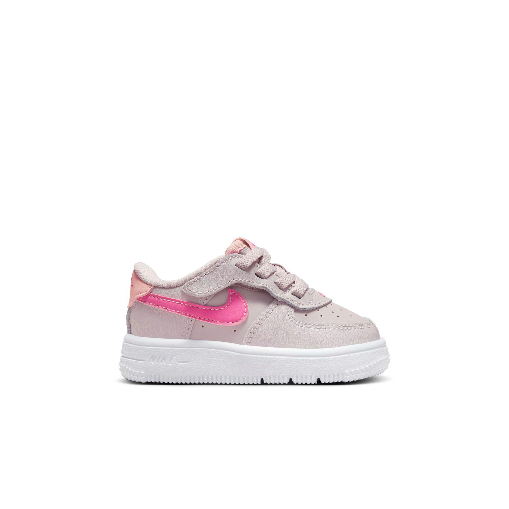 Nike Air Force 1 Low EasyOn Toddler Girls' Platinum Violet/Pinksicle/Arctic Orange Shoe