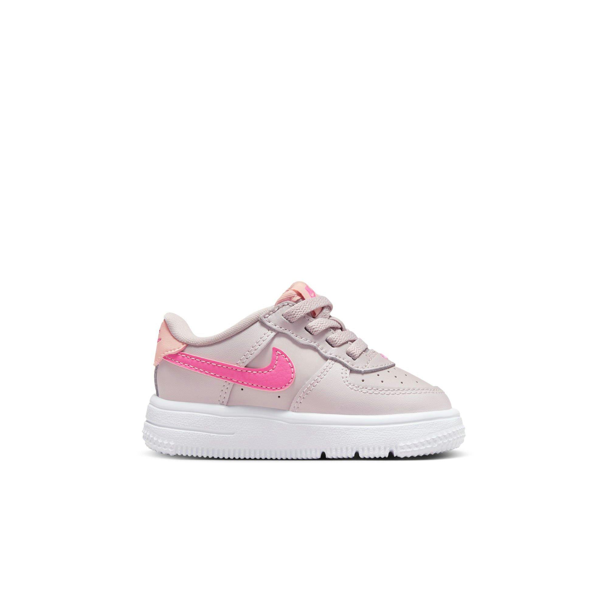 Nike Air Force 1 Low EasyOn Toddler Girls' Platinum Violet/Pinksicle/Arctic Orange Shoe