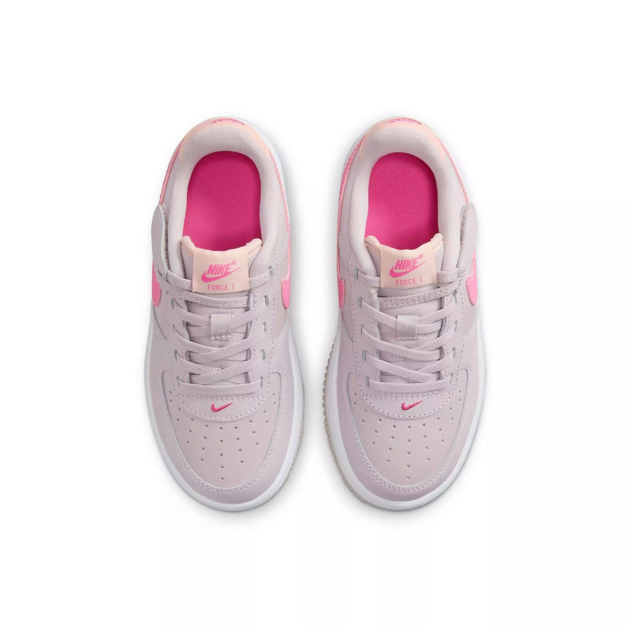 Nike Air Force 1 Low EasyOn "Platinum Violet/Pinksicle" Toddler Girls' Shoe - WHITE/PURPLE