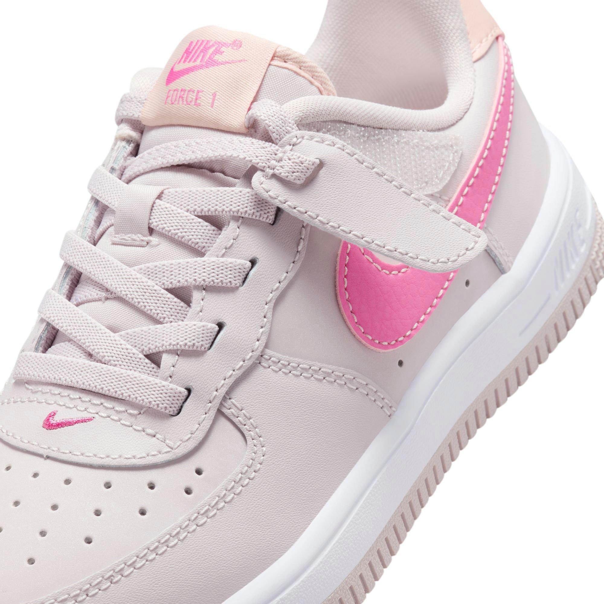 Nike Air Force 1 Low EasyOn Toddler Girls' "Platinum Violet/Pinksicle/Arctic Orange" Shoe