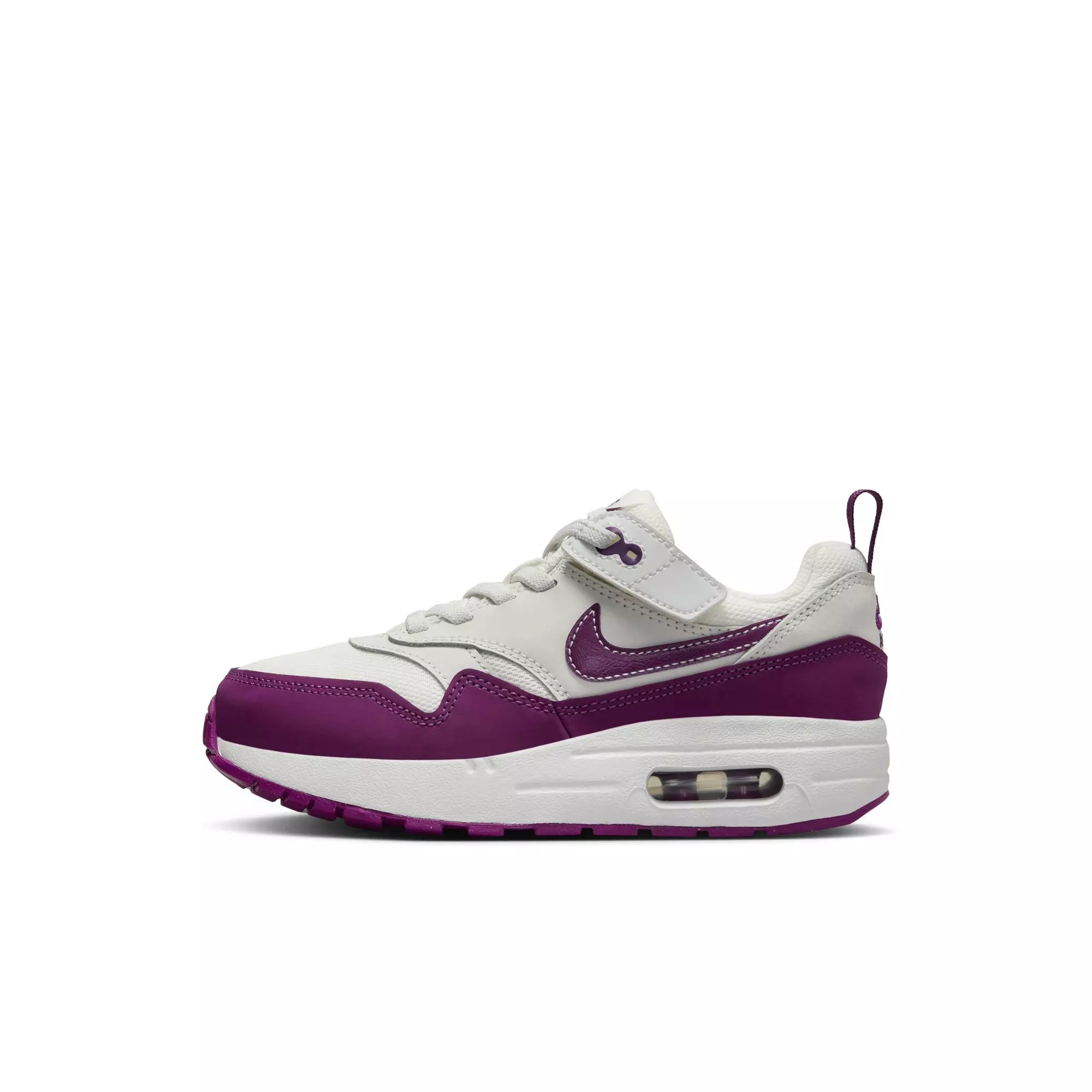 Nike Air Max 1 "Summit White/Viotech/White" Toddler Girls' Shoe - WHITE/PURPLE