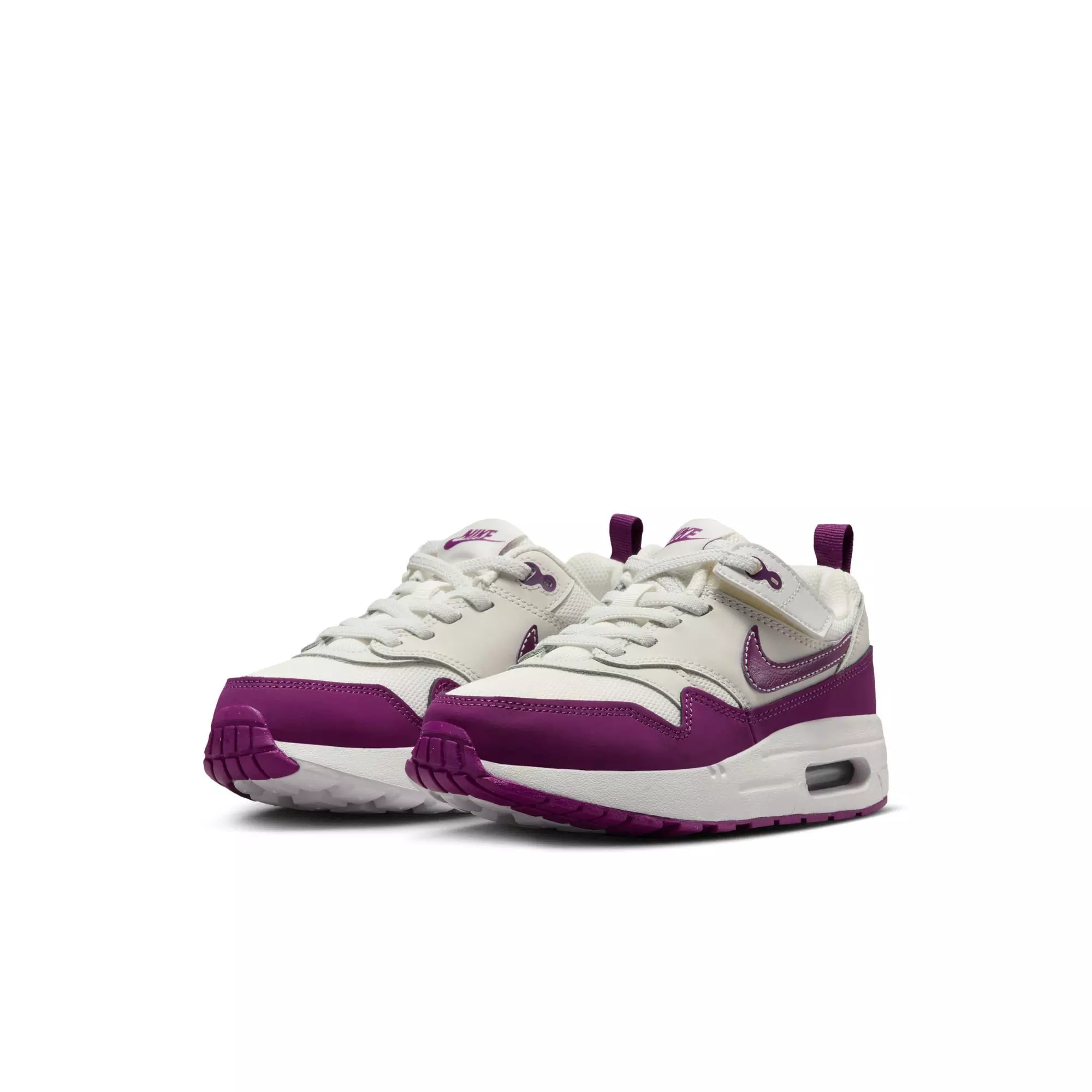 Nike Air Max 1 "Summit White/Viotech/White" Toddler Girls' Shoe - WHITE/PURPLE