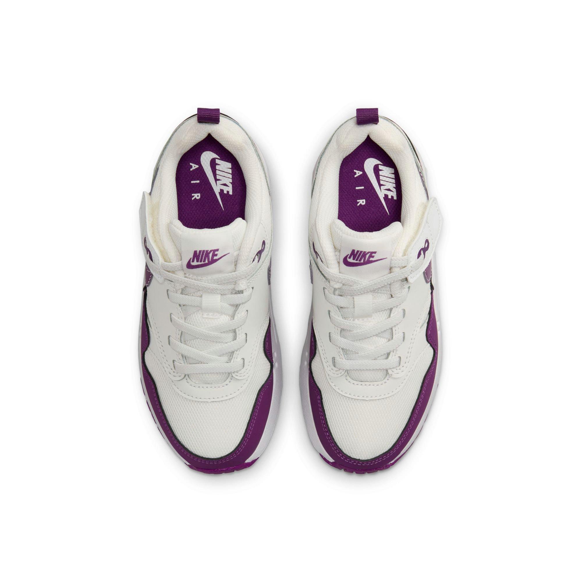 Nike Air Max 1 Toddler Girls' "Summit White/Viotech/White" Shoe
