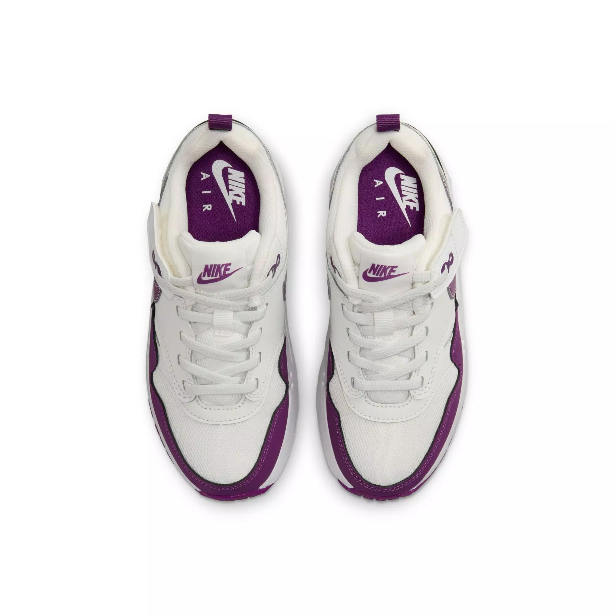 Nike Air Max 1 "Summit White/Viotech/White" Toddler Girls' Shoe - WHITE/PURPLE