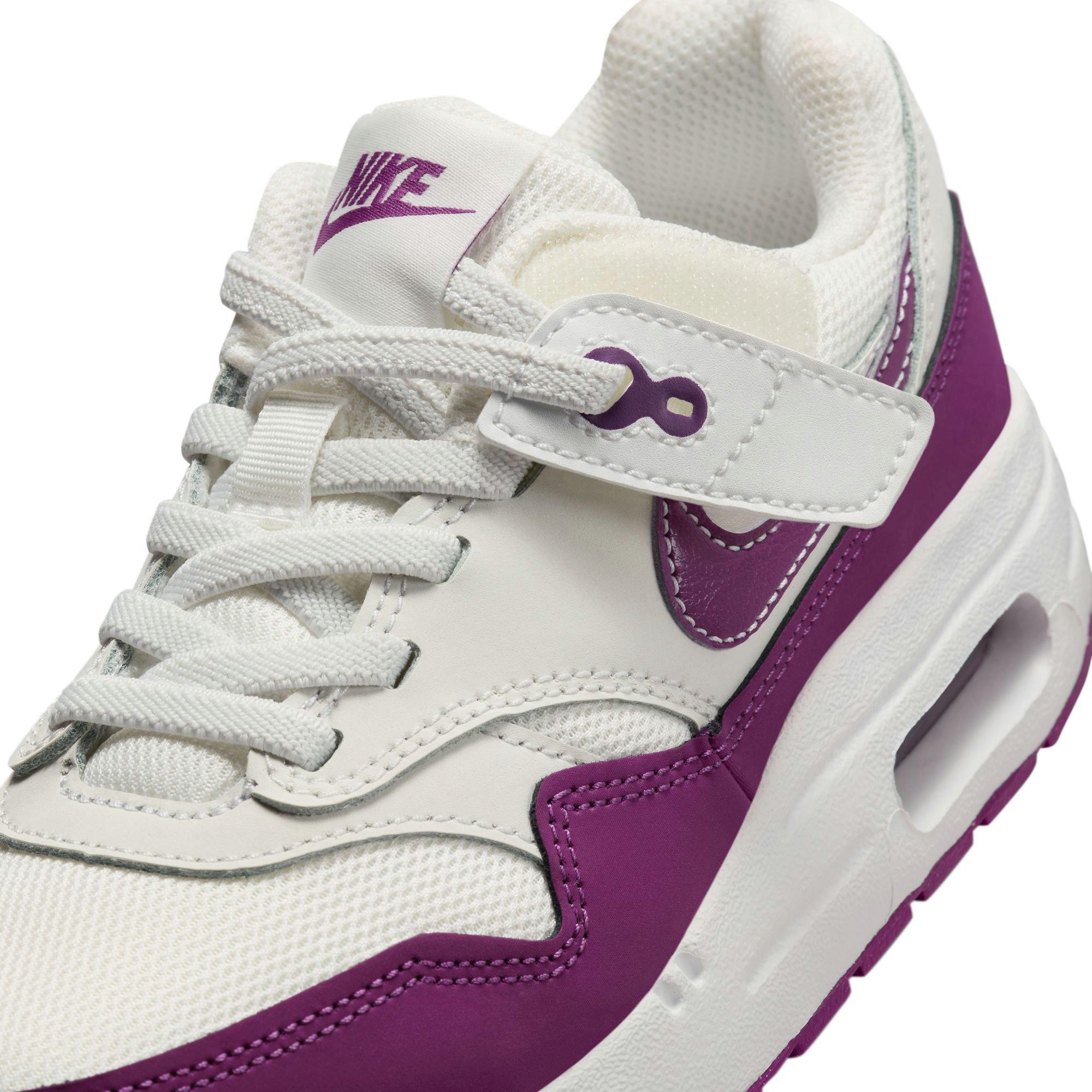 Nike Air Max 1 Toddler Girls' "Summit White/Viotech/White" Shoe