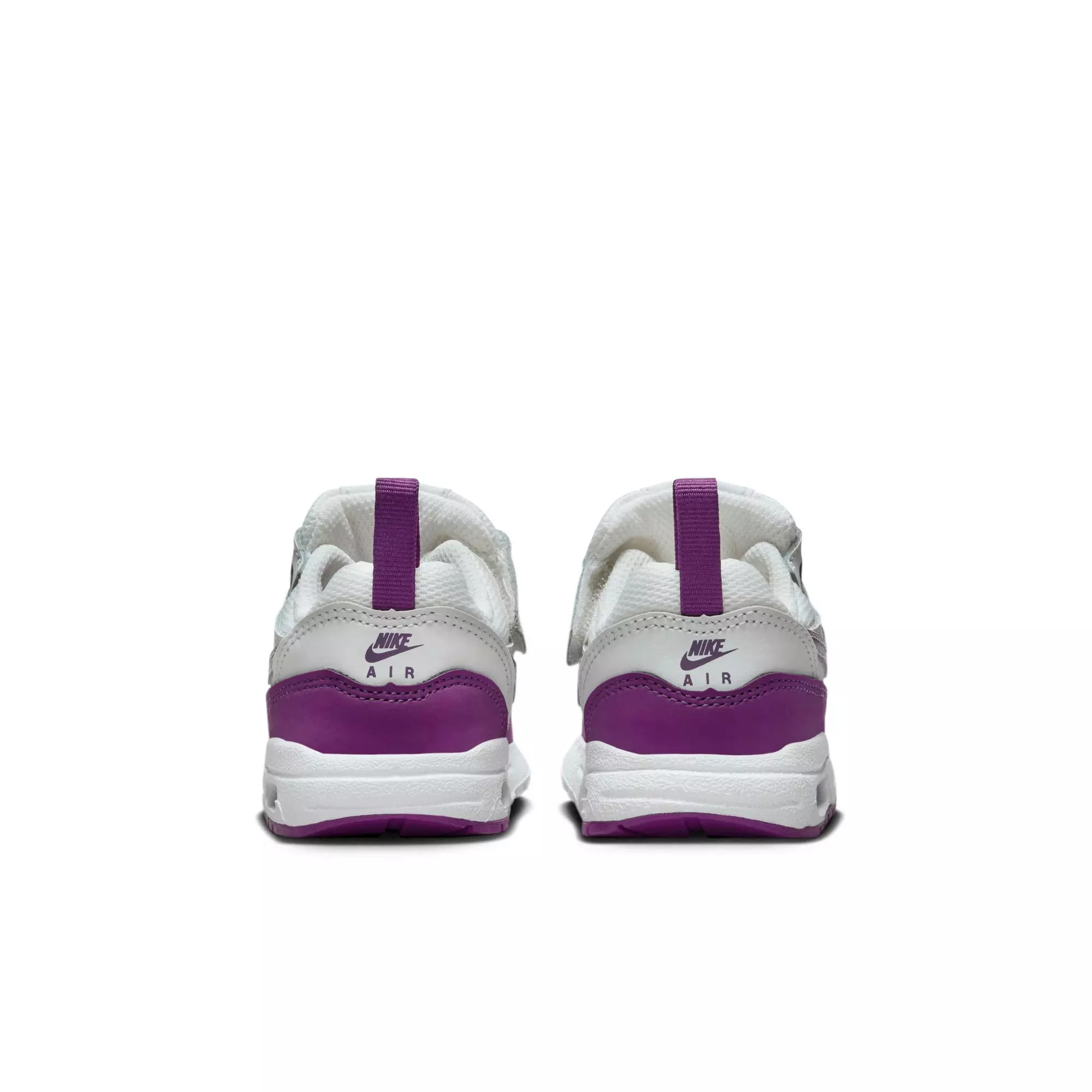 Nike Air Max 1 EasyOn "Summit White/Viotech/White" Toddler Girls' Shoe - WHITE/PURPLE