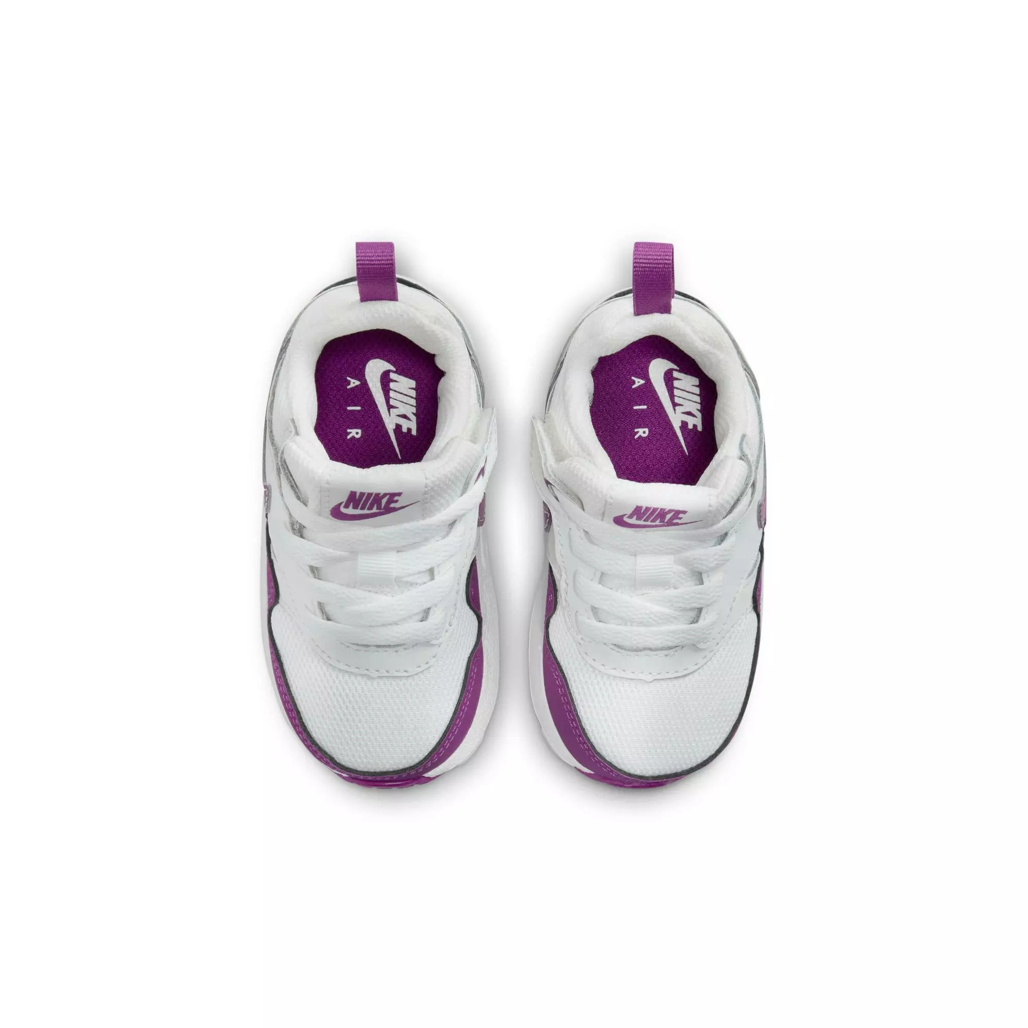 Nike Air Max 1 EasyOn "Summit White/Viotech/White" Toddler Girls' Shoe - WHITE/PURPLE