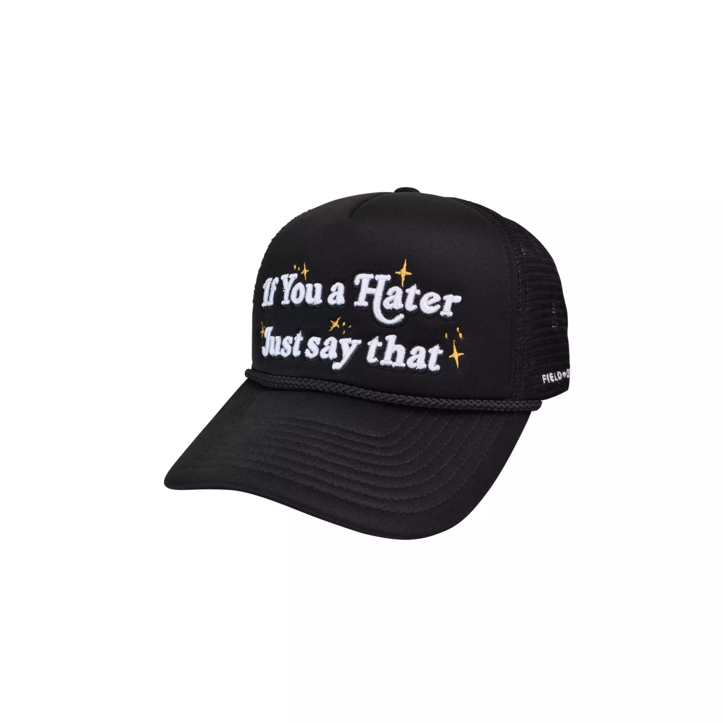 Field Grade If You a Hater Foam Trucker Snapback-Black - BLACK