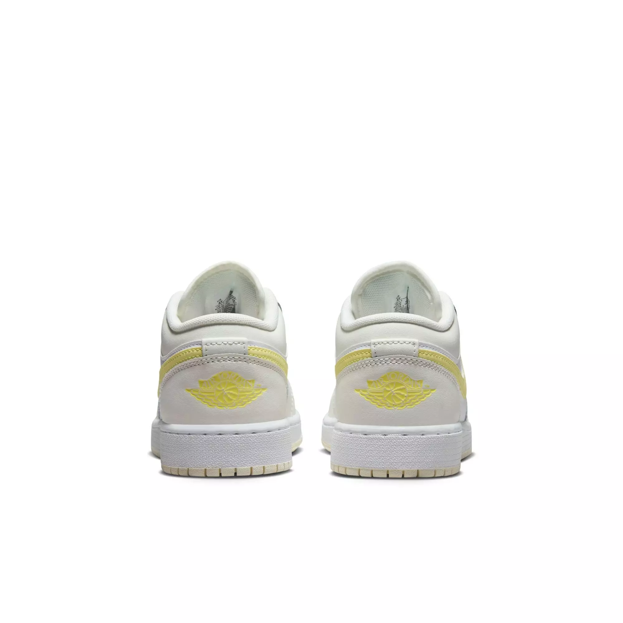 Jordan 1 Low "Sail/Lt Laser Orange/White/Laser Fuchsia" Grade School Girls' Shoe - WHITE/YELLOW