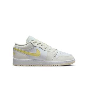 Jordan 1 Low "Sail/Lt Laser Orange/White/Laser Fuchsia" Grade School Girls' Shoe