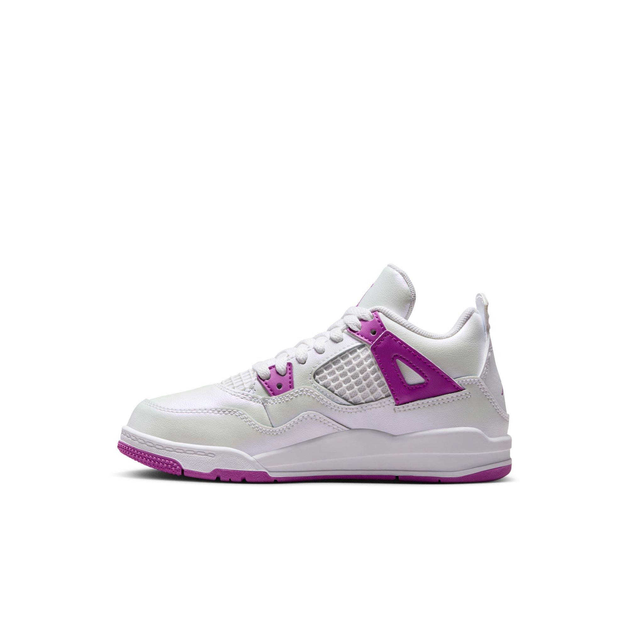 Jordan 4 Retro Preschool Girls' Hyper Violet Shoe