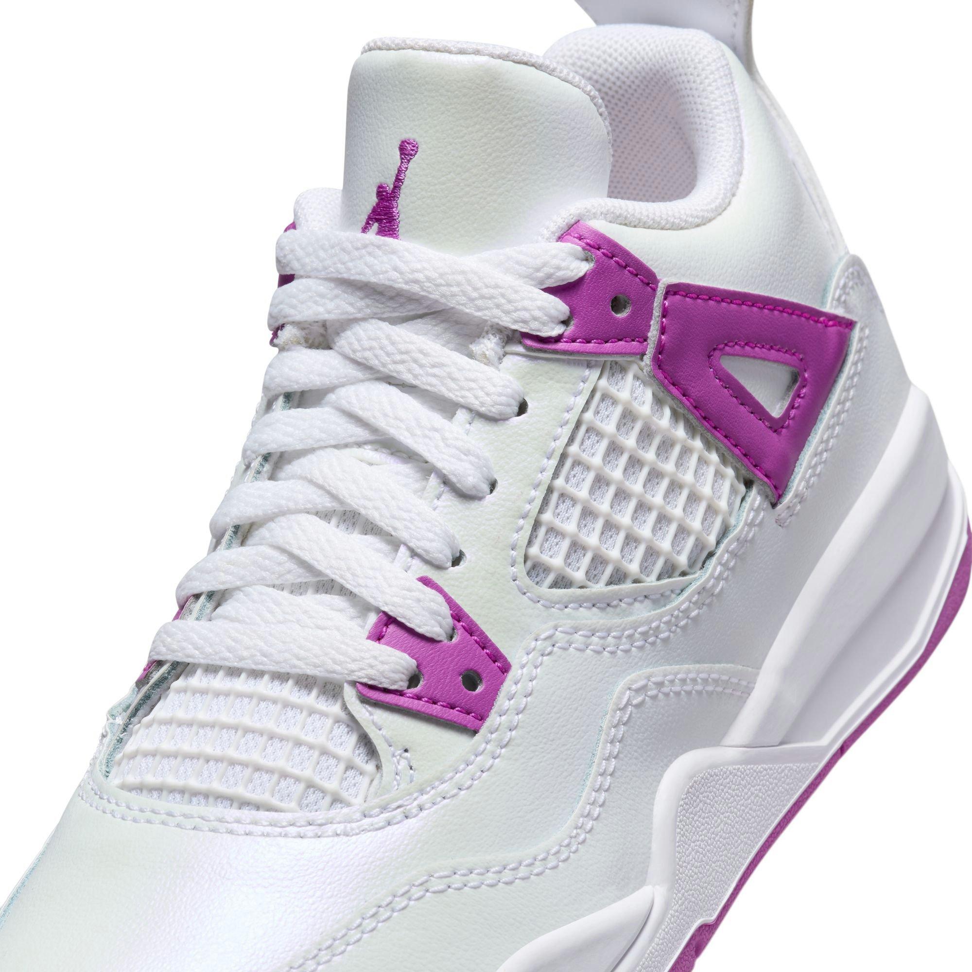 Jordan 4 Retro Preschool Girls' Hyper Violet Shoe