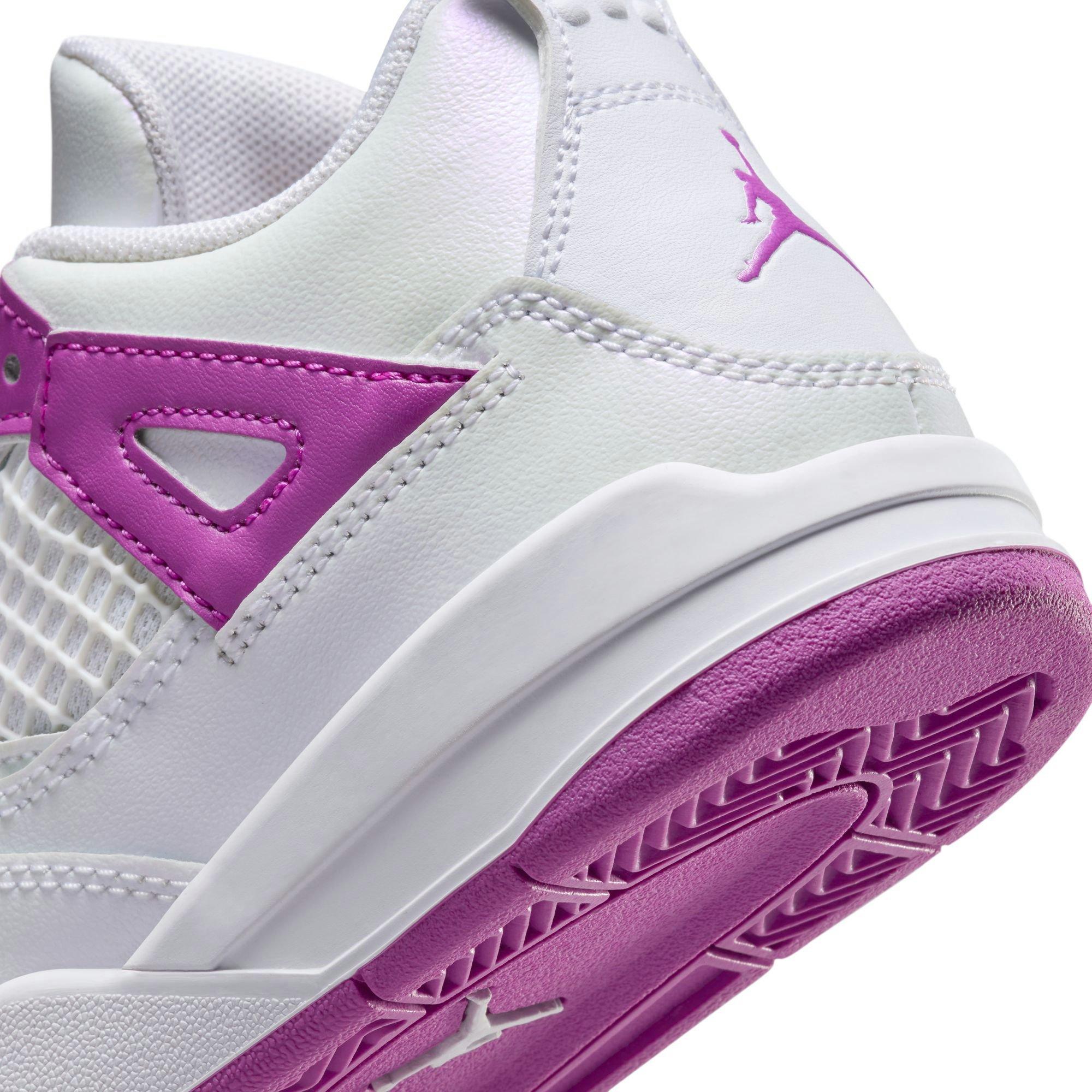 Jordan 4 Retro Preschool Girls' Hyper Violet Shoe