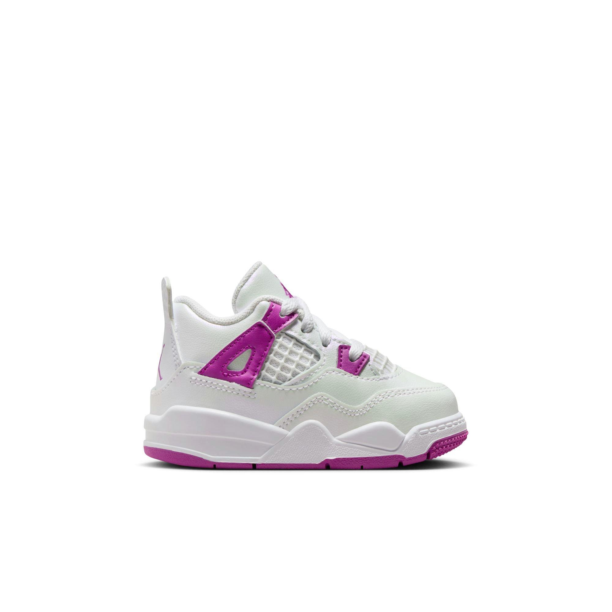 Jordan 4 Retro "Hyper Violet" Toddler Girls' Shoe - WHITE/HYPER VIOLET Thumbnail View 1