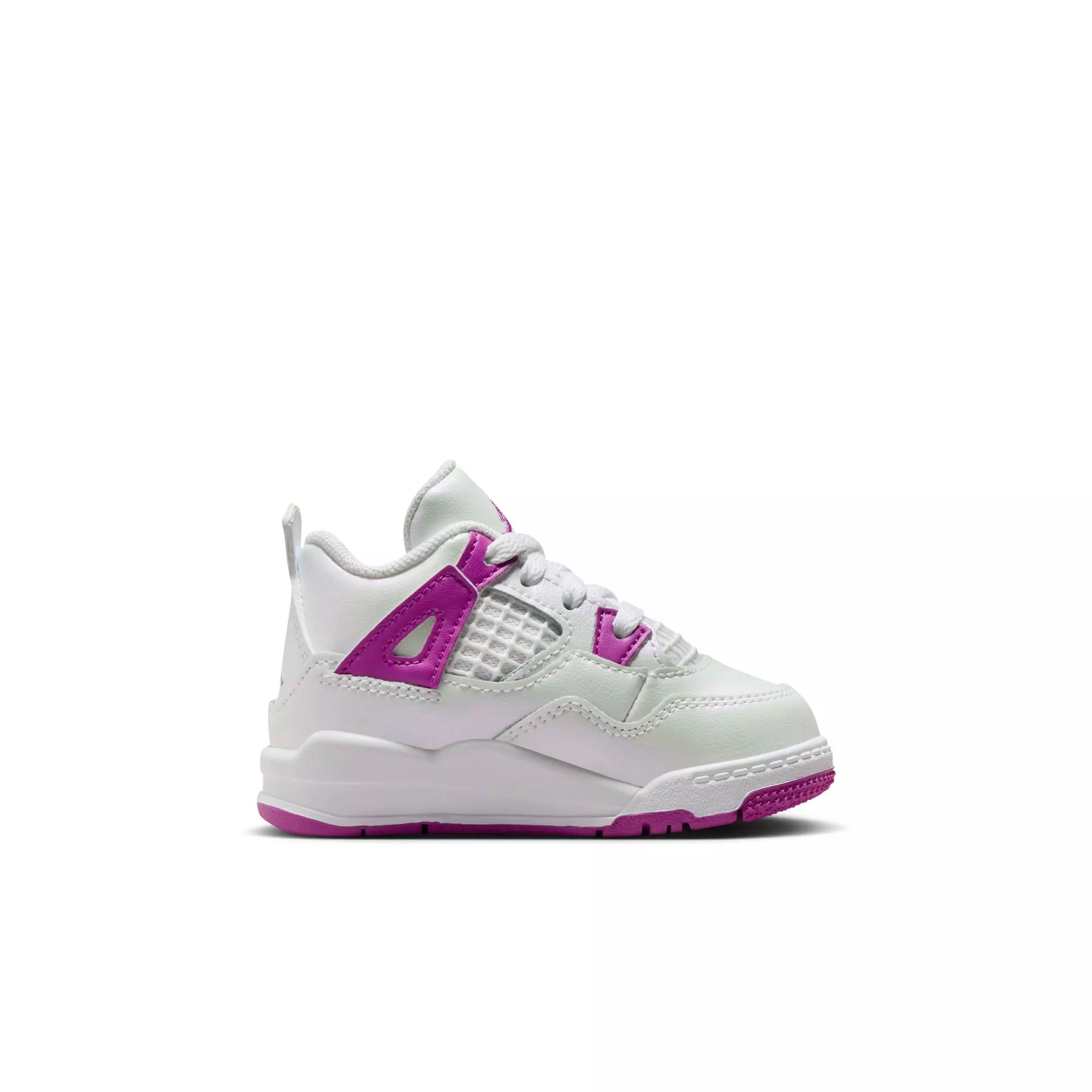 Jordan 4 Retro "Hyper Violet" Toddler Girls' Shoe - WHITE/HYPER VIOLET