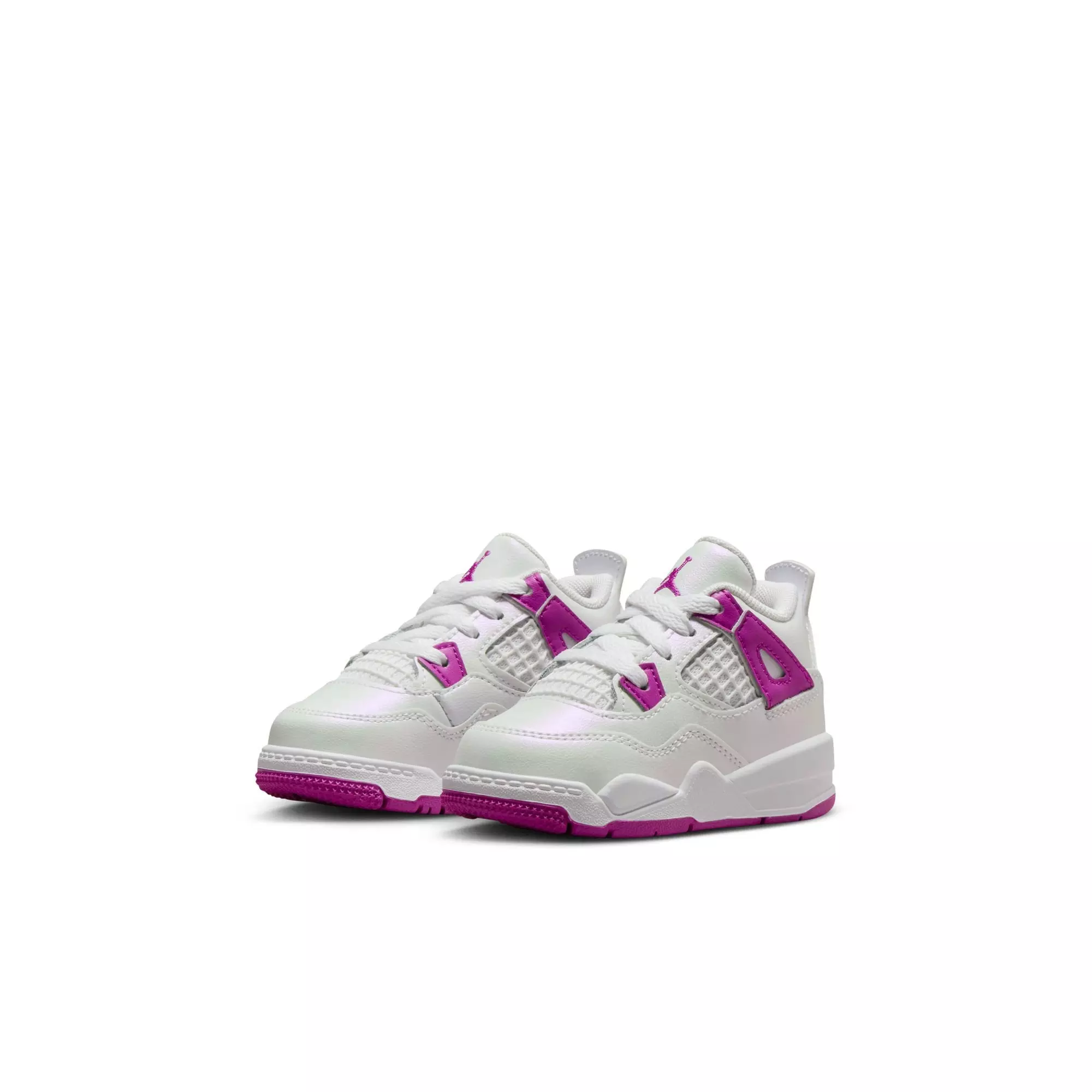 Jordan 4 Retro "Hyper Violet" Toddler Girls' Shoe - WHITE/HYPER VIOLET
