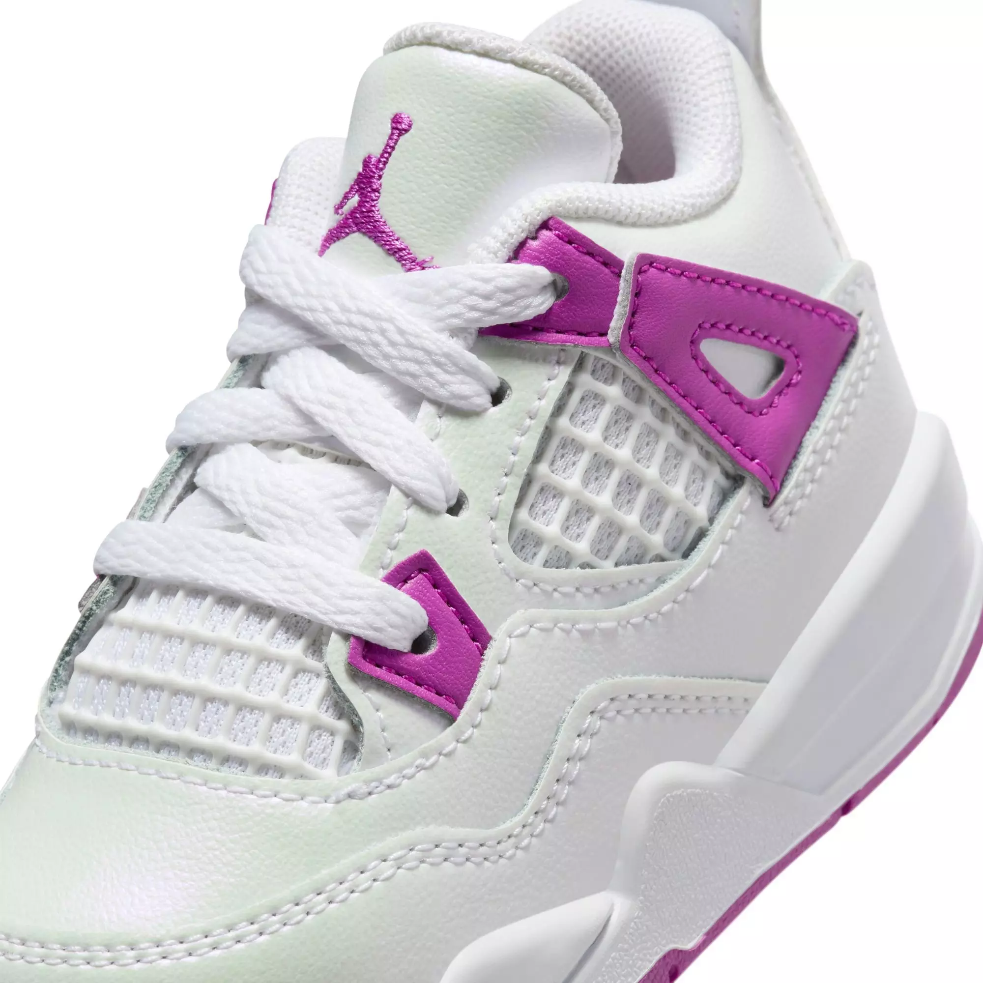 Jordan 4 Retro "Hyper Violet" Toddler Girls' Shoe - WHITE/HYPER VIOLET
