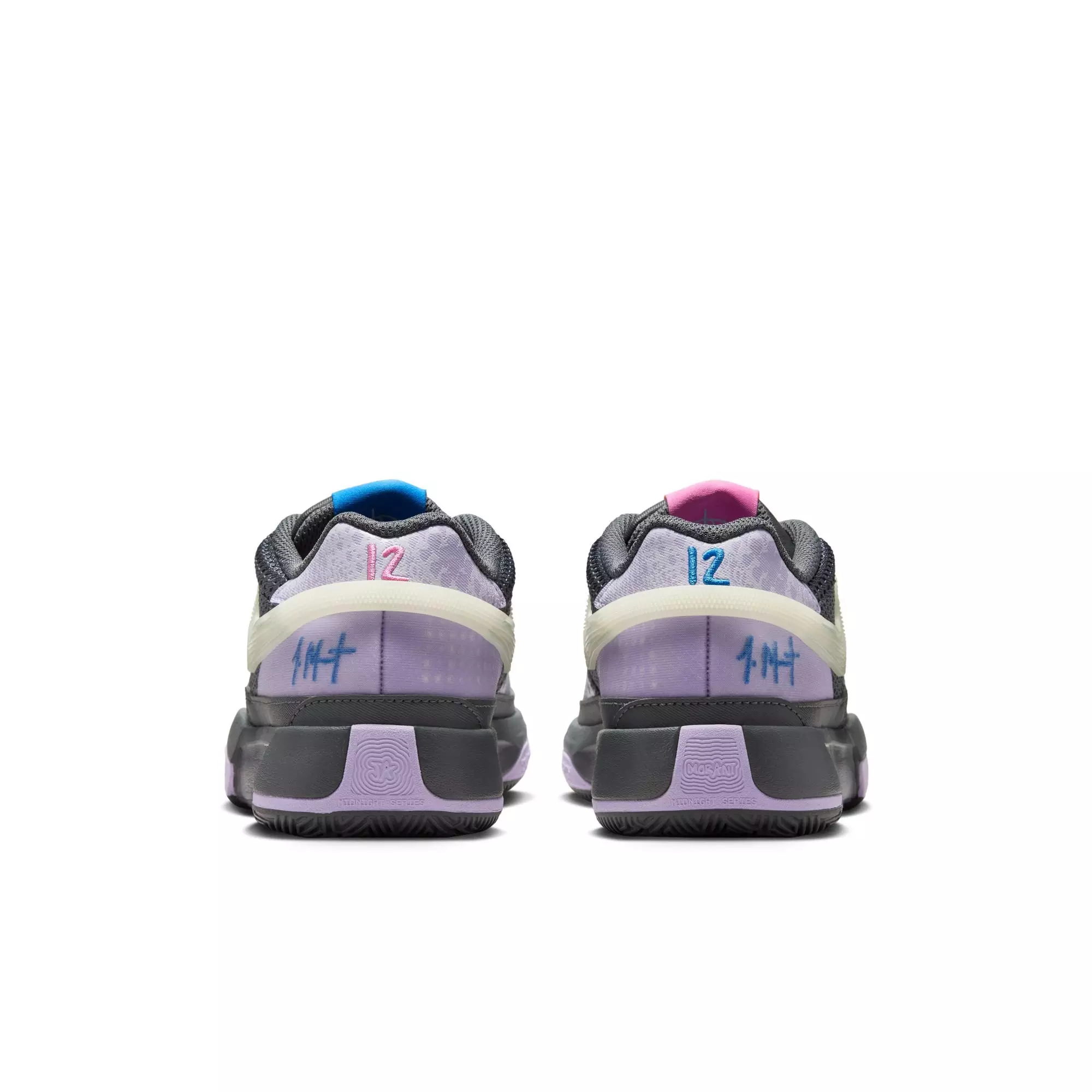 Nike Ja 1 "Night" Grade School Kids' Basketball Shoe - IRON GREY/LILAC BLOOM/PHOTO BLUE