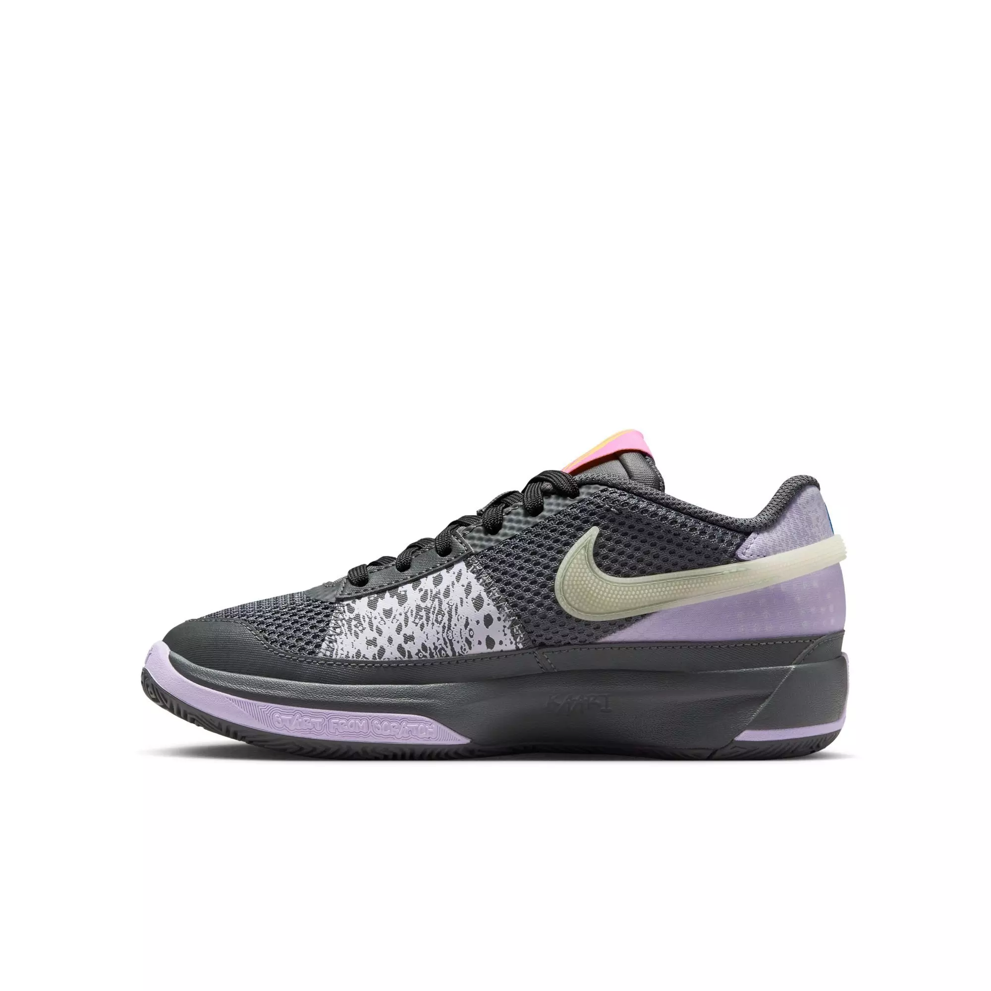 Nike Ja 1 "Night" Grade School Kids' Basketball Shoe - IRON GREY/LILAC BLOOM/PHOTO BLUE