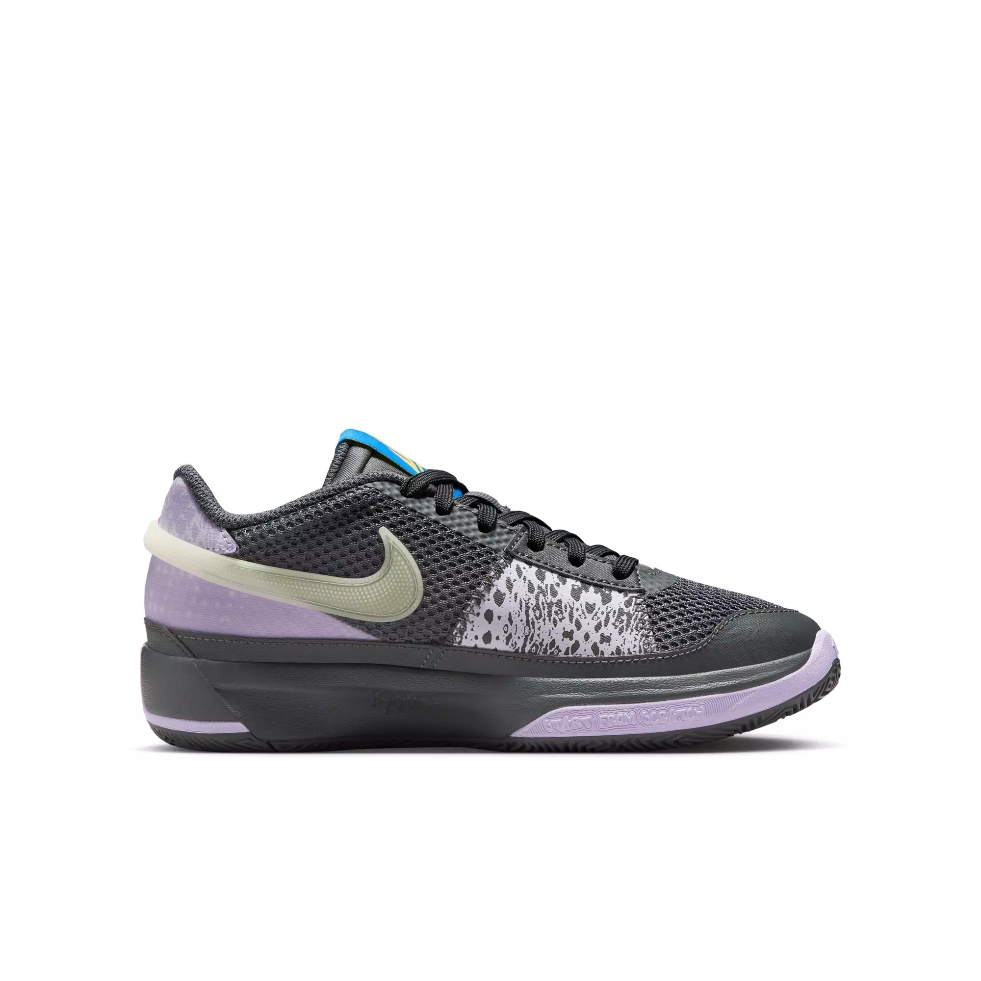 Nike Ja 1 "Night" Grade School Kids' Basketball Shoe - IRON GREY/LILAC BLOOM/PHOTO BLUE