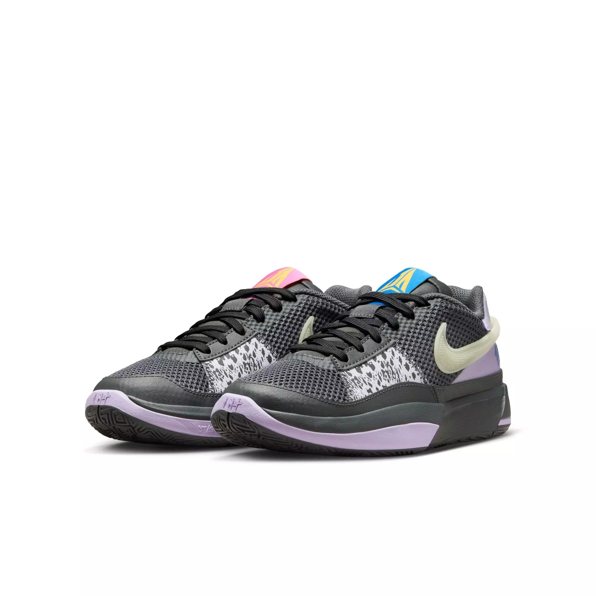 Nike Ja 1 "Night" Grade School Kids' Basketball Shoe - IRON GREY/LILAC BLOOM/PHOTO BLUE