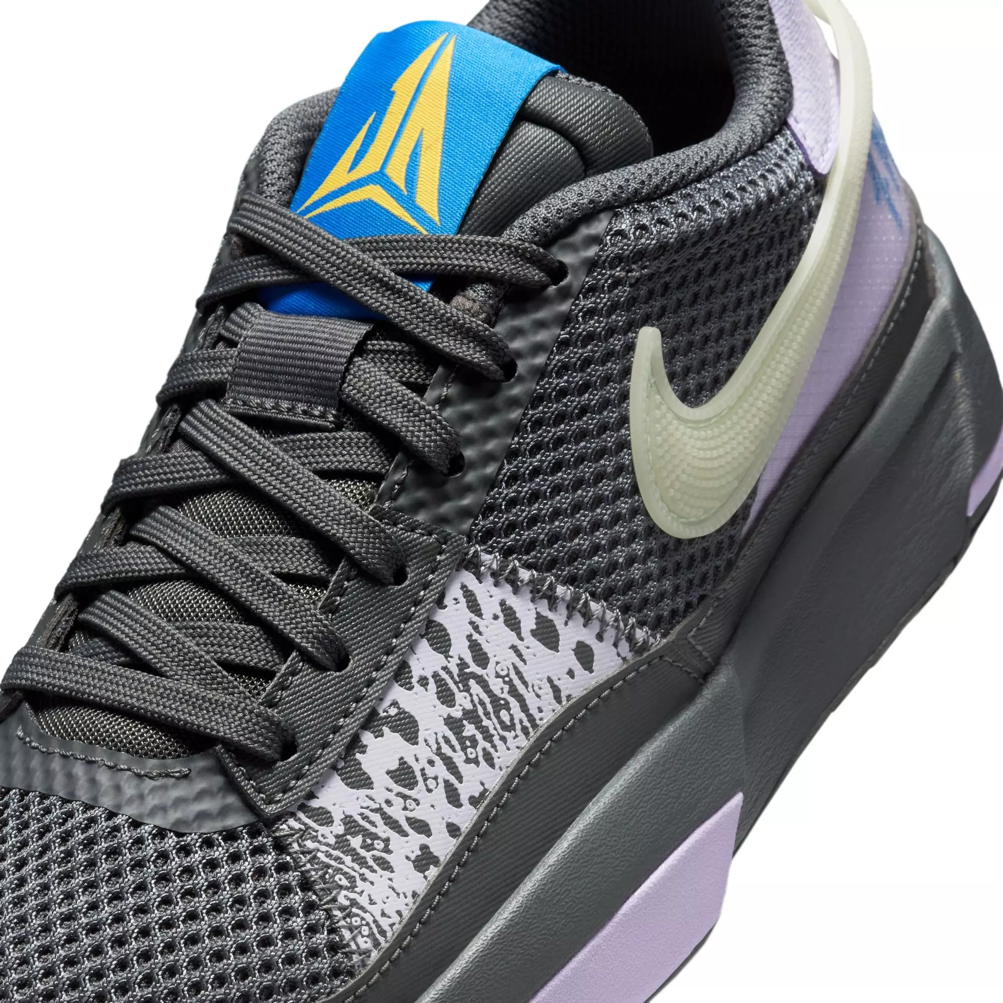 Nike Ja 1 "Night" Grade School Kids' Basketball Shoe - IRON GREY/LILAC BLOOM/PHOTO BLUE
