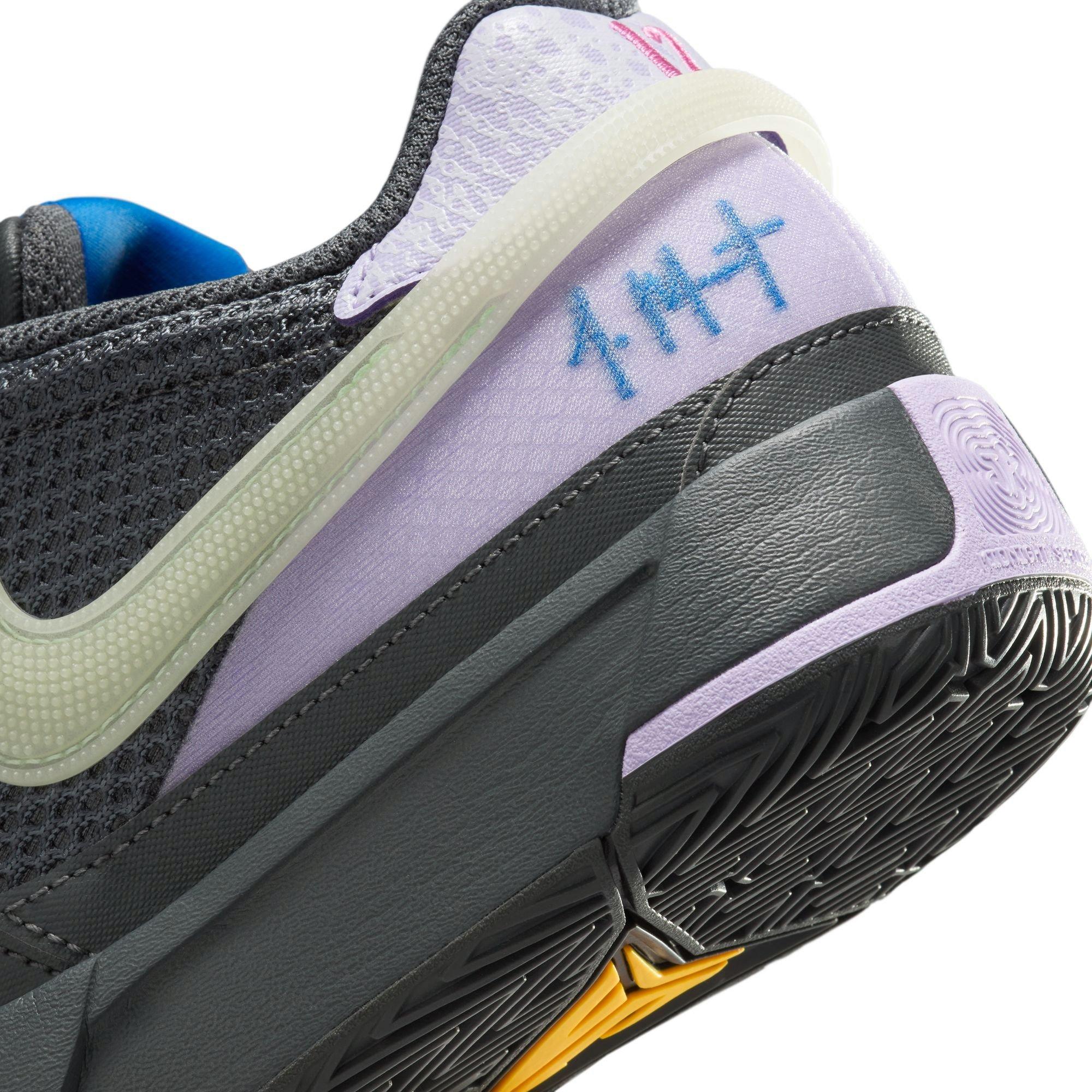 Nike Ja 1 "Night" Grade School Kids' Basketball Shoe - IRON GREY/LILAC BLOOM/PHOTO BLUE Thumbnail View 5