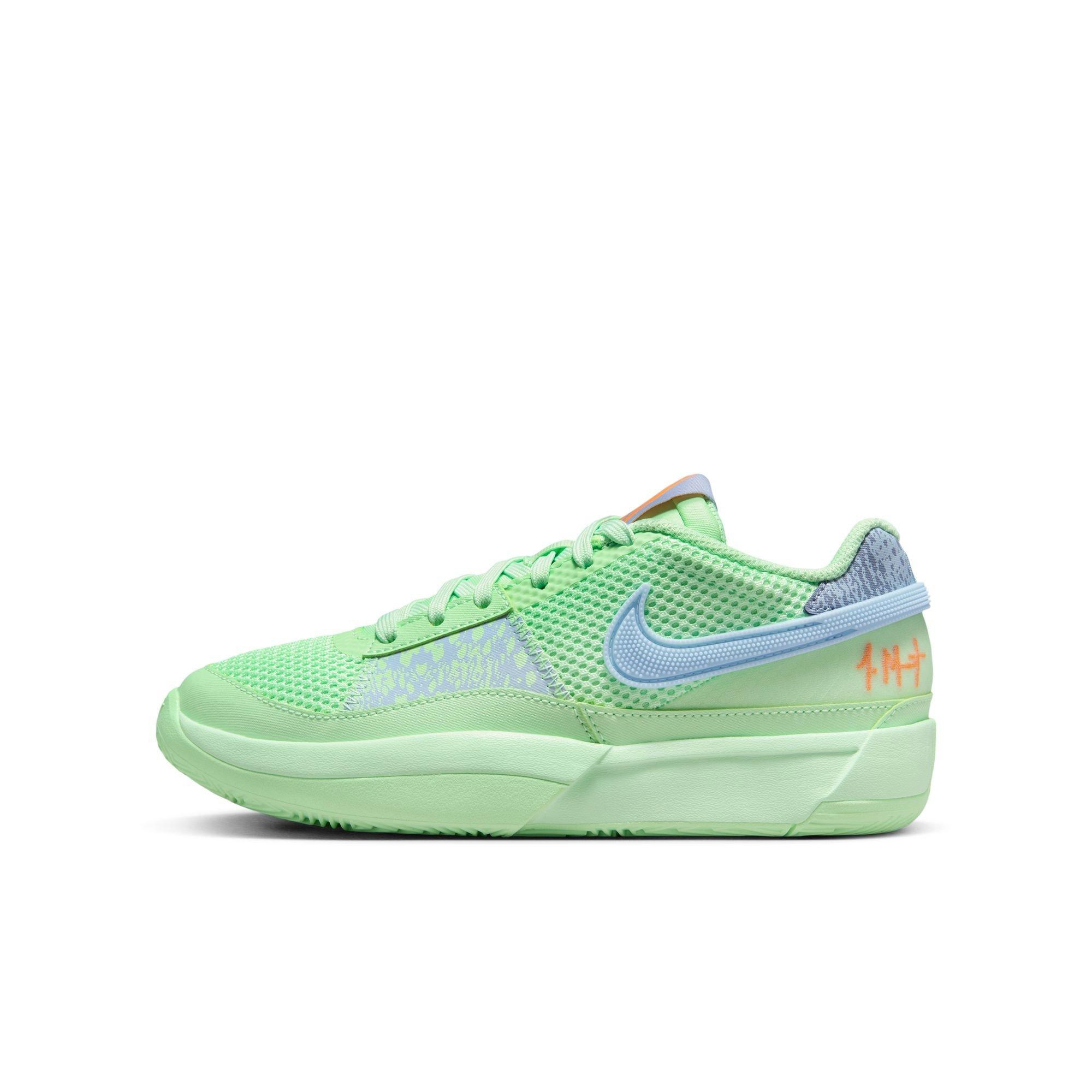 Nike Ja 1 "Bright Mandarin" Grade School Kids' Basketball Shoe - BRIGHT MANDARIN/WHITE/VAPOR GREEN Thumbnail View 8