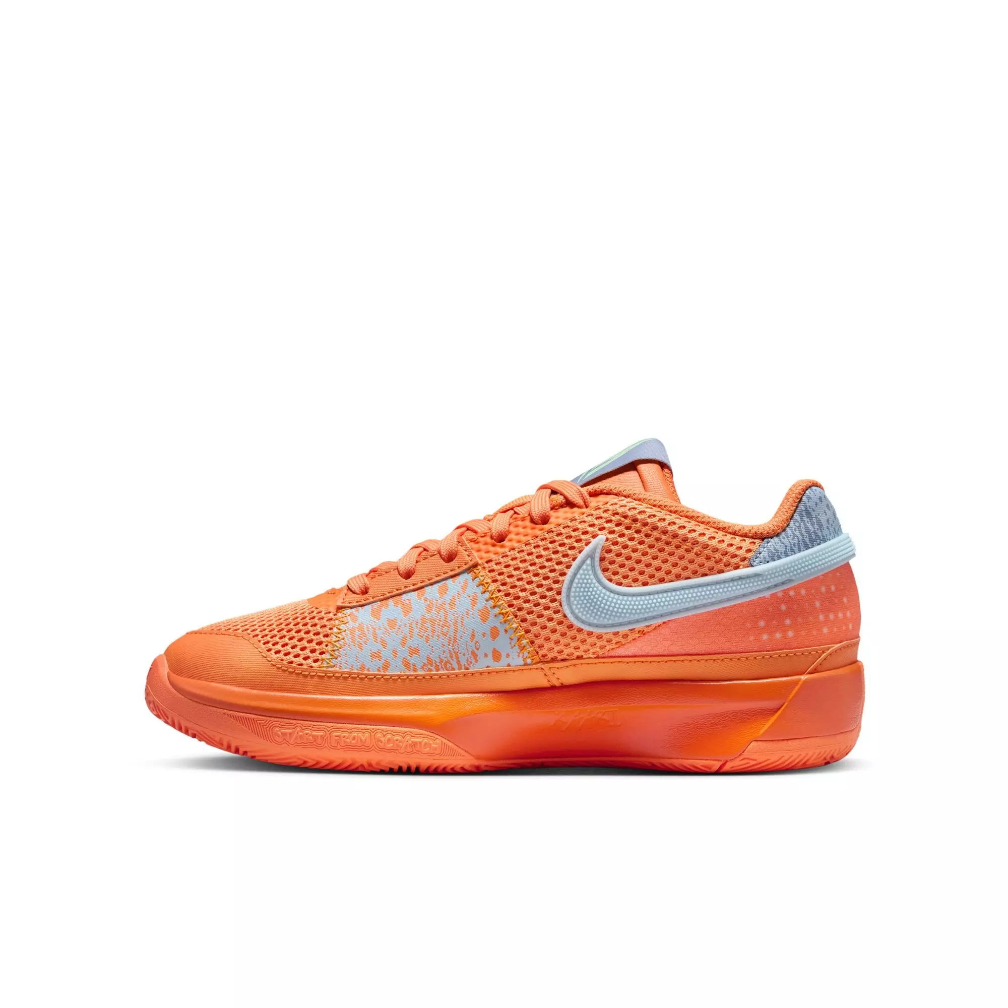 Nike Ja 1 "Bright Mandarin" Grade School Kids' Basketball Shoe - BRIGHT MANDARIN/WHITE/VAPOR GREEN