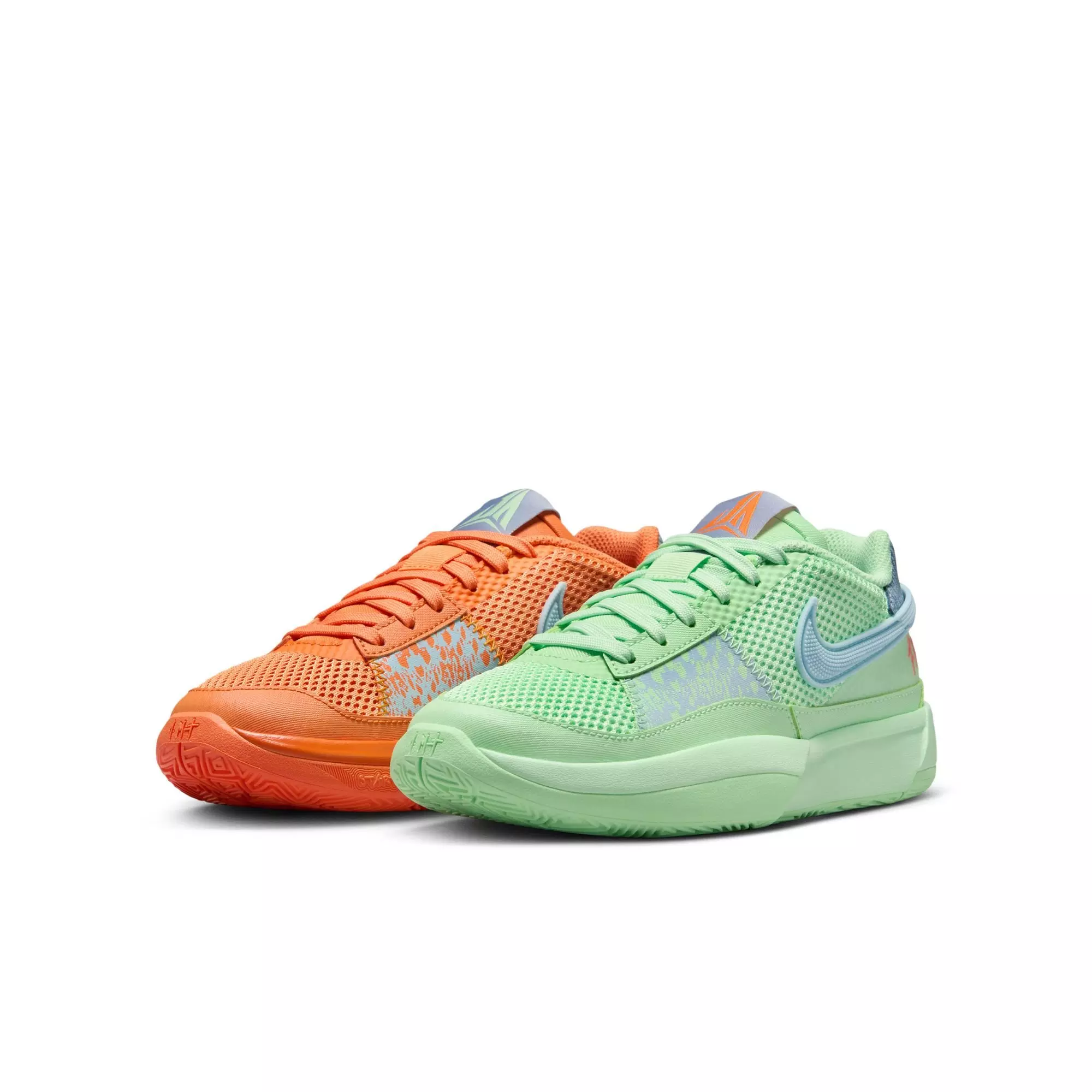 Nike Ja 1 "Bright Mandarin" Grade School Kids' Basketball Shoe - BRIGHT MANDARIN/WHITE/VAPOR GREEN