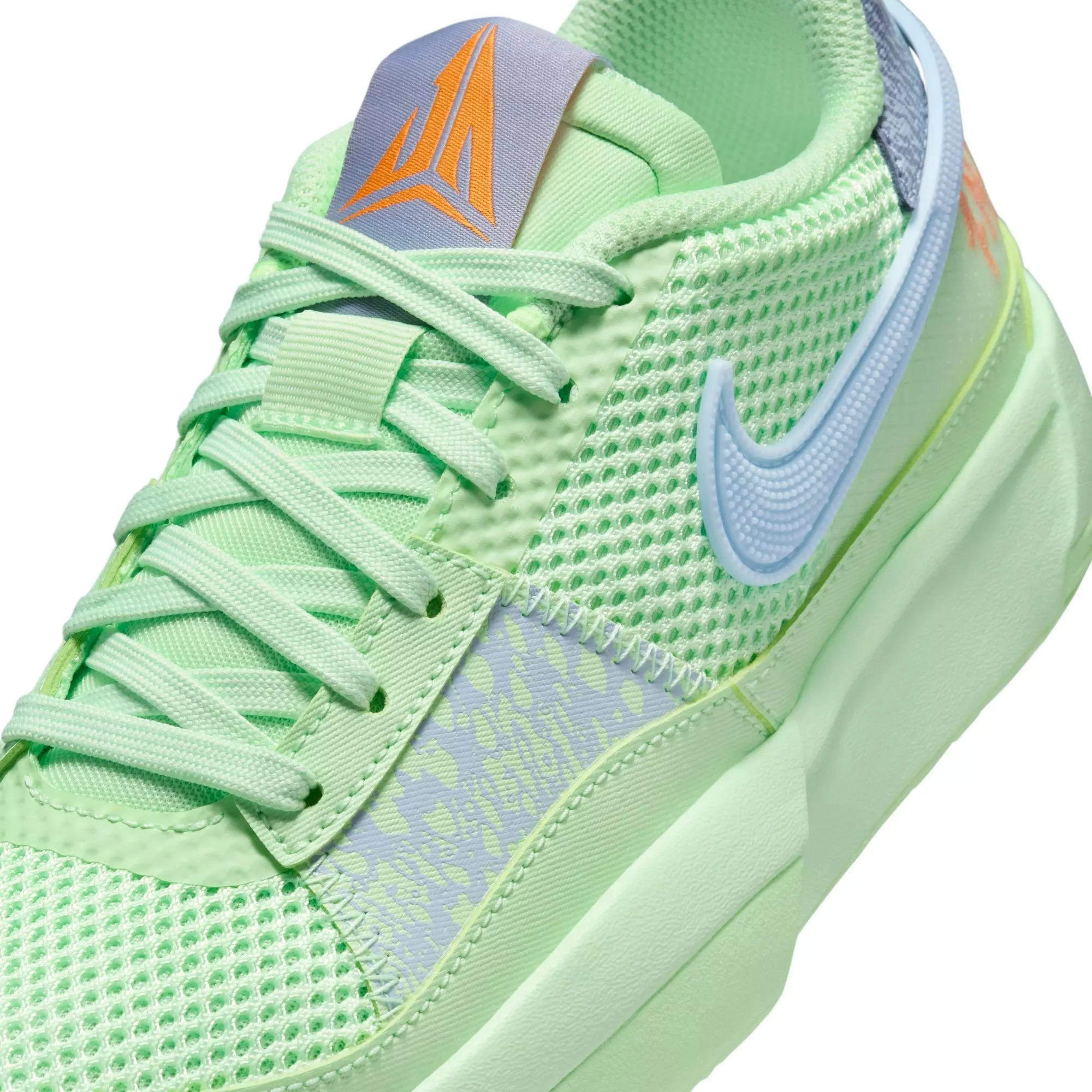 Nike Ja 1 "Bright Mandarin" Grade School Kids' Basketball Shoe - BRIGHT MANDARIN/WHITE/VAPOR GREEN