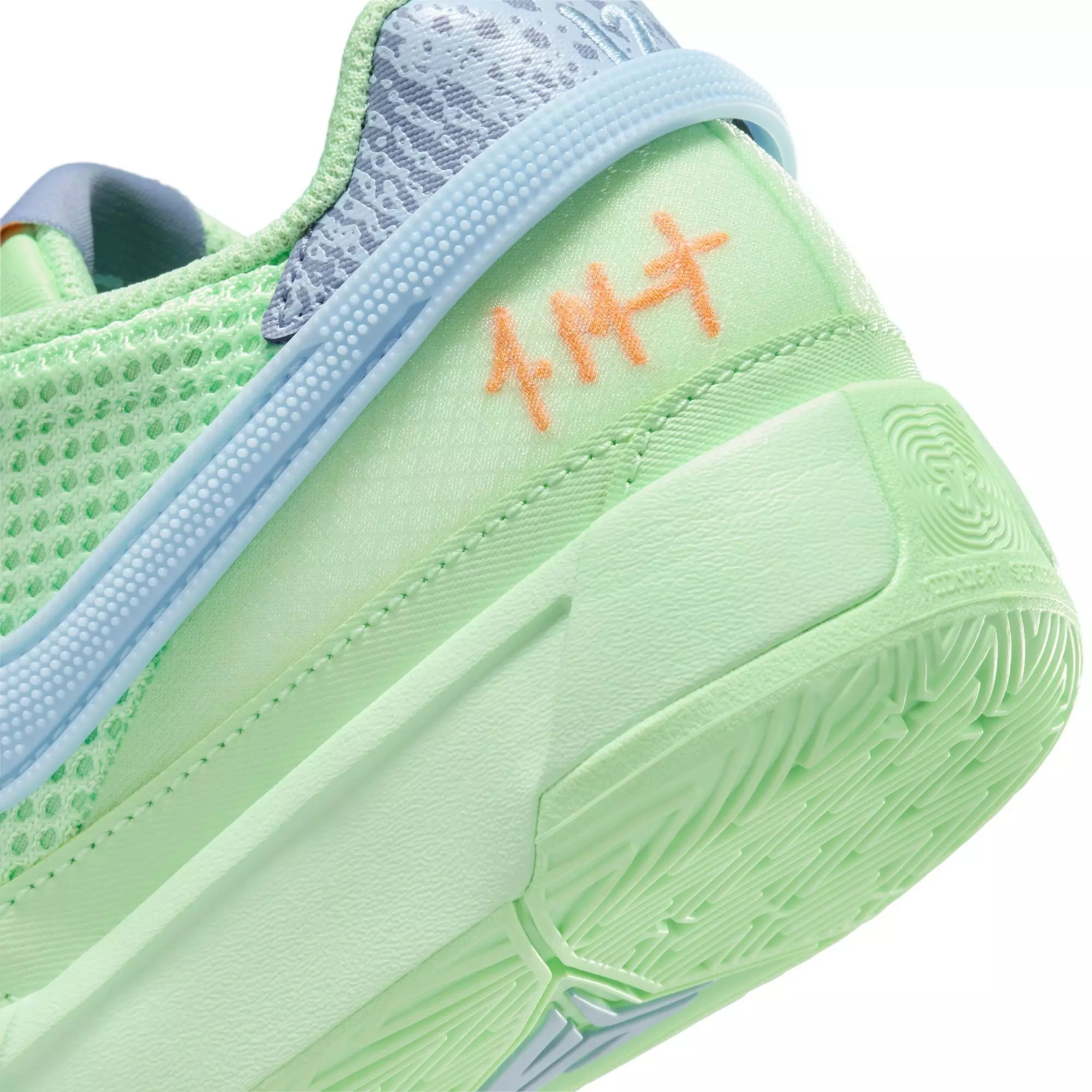 Nike Ja 1 "Bright Mandarin" Grade School Kids' Basketball Shoe - BRIGHT MANDARIN/WHITE/VAPOR GREEN