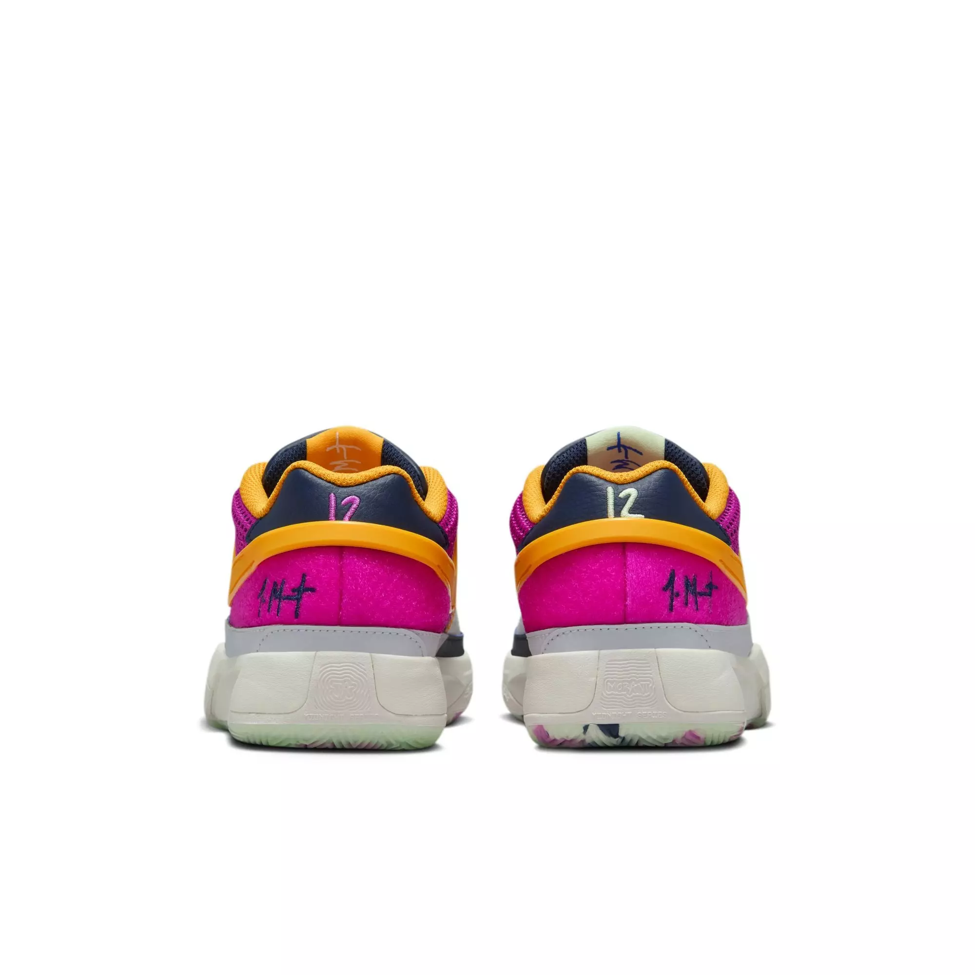 Nike Ja 1 "Summer Camp" Grade School Kids' Basketball Shoe - OBSIDIAN/HYPER VIOLET/UNIVERSITY GOLD