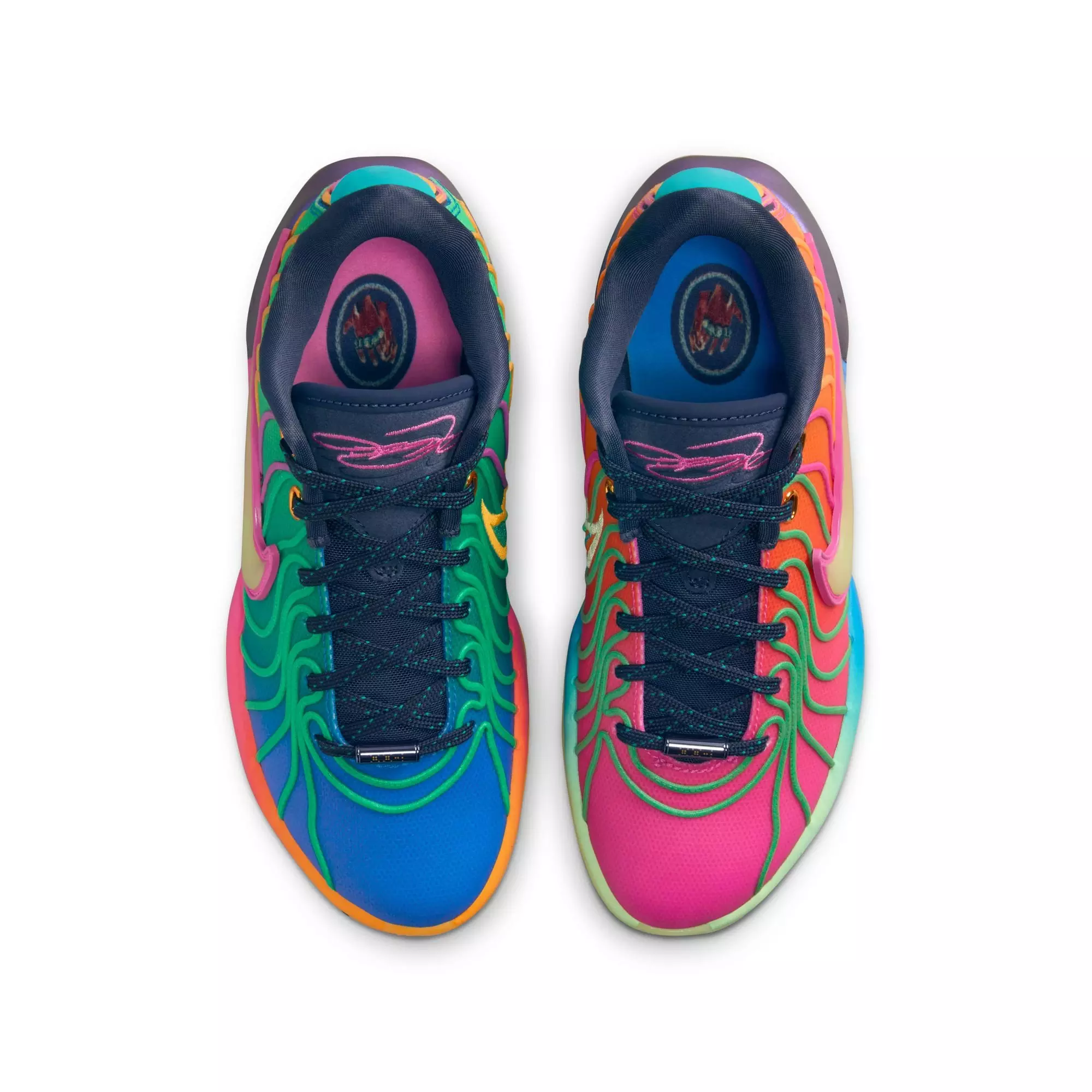 Nike LeBron XXI "Optimism" Grade School Kids' Basketball Shoe - PHOTO BLUE/LASER FUCHSIA/VAPOR GREEN