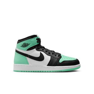 Jordan 1 Retro High OG "Green Glow" Grade School Kids' Shoe