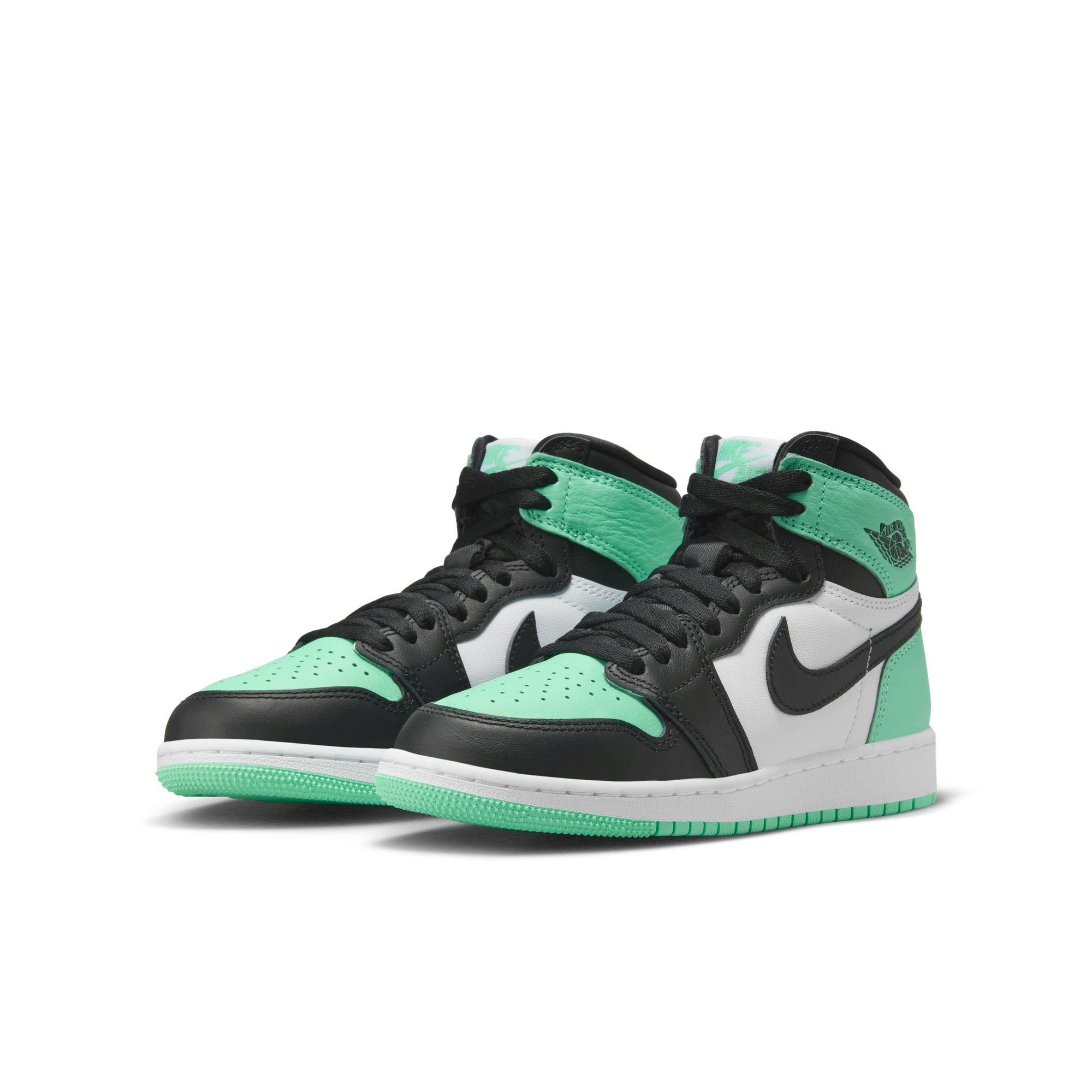 Jordan 1 Retro High OG Grade School Kids' "Green Glow" Shoe