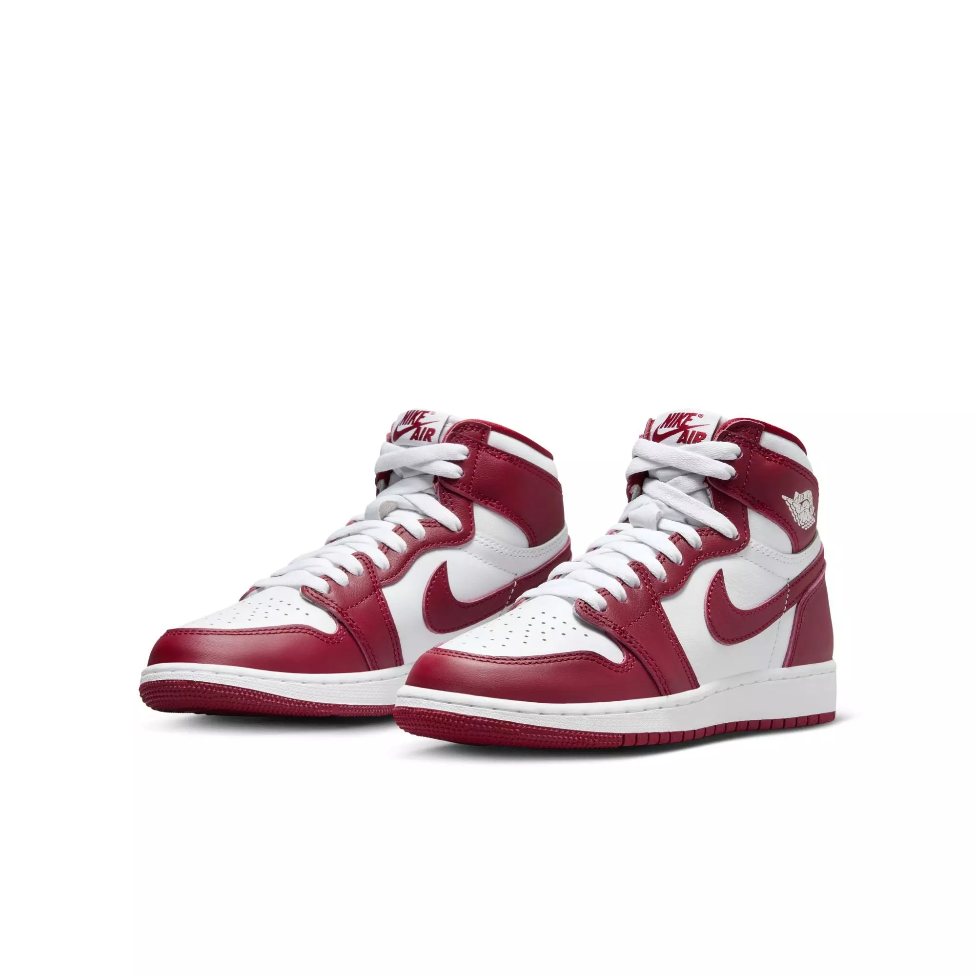 Jordan 1 Retro High OG "Artisanal Red" Grade School Kids' Shoe - WHITE/TEAM RED
